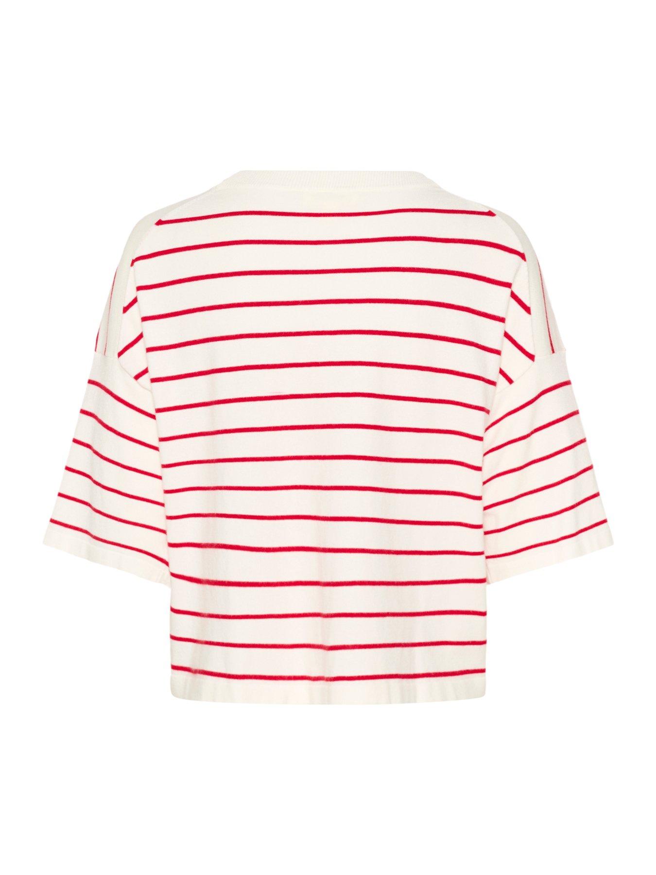  image of soaked-in-luxury-slspina-striped-t-shirt-white