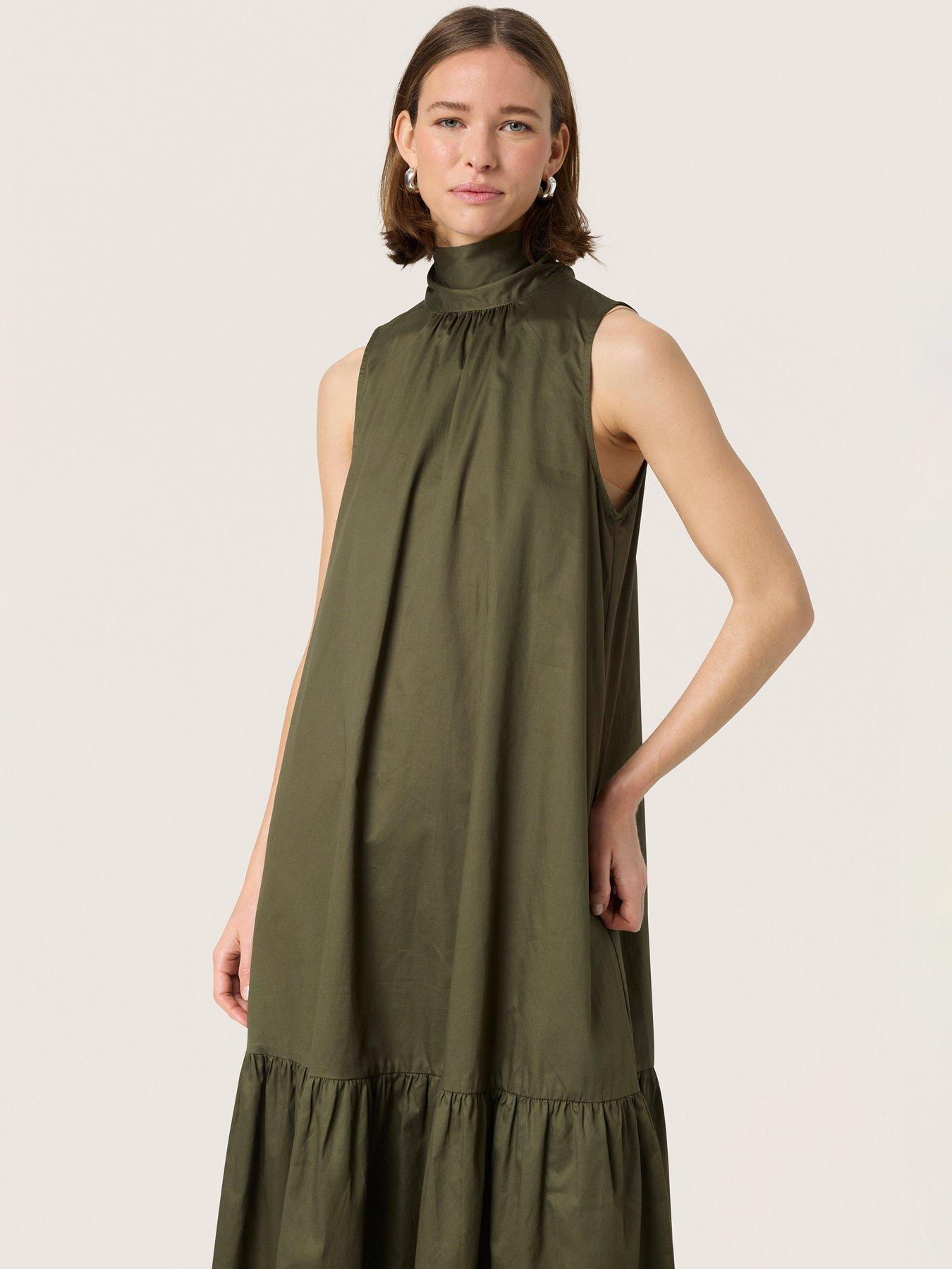 Soaked In Luxury Daphny Cotton Maxi Dress - Green