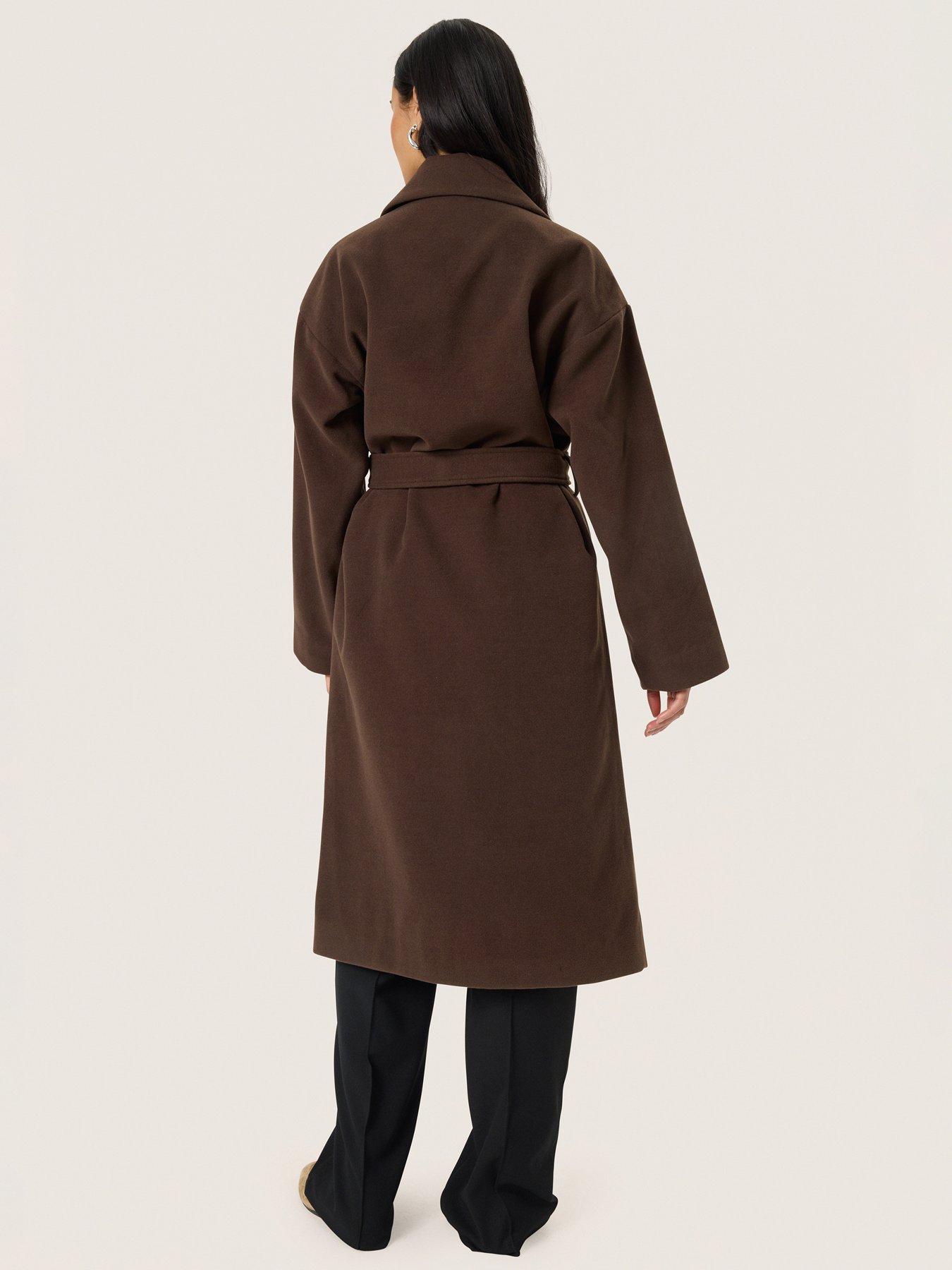 stillFront image of soaked-in-luxury-rubie-coat-brown