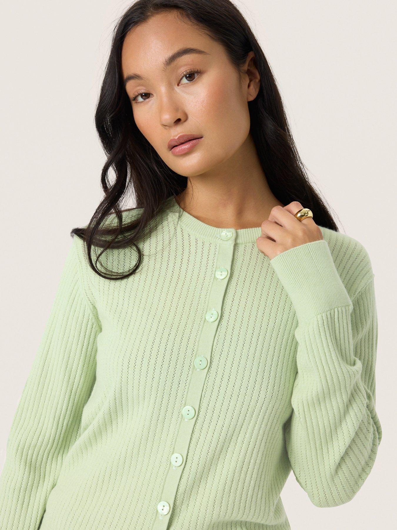  image of soaked-in-luxury-spina-cardigan-green