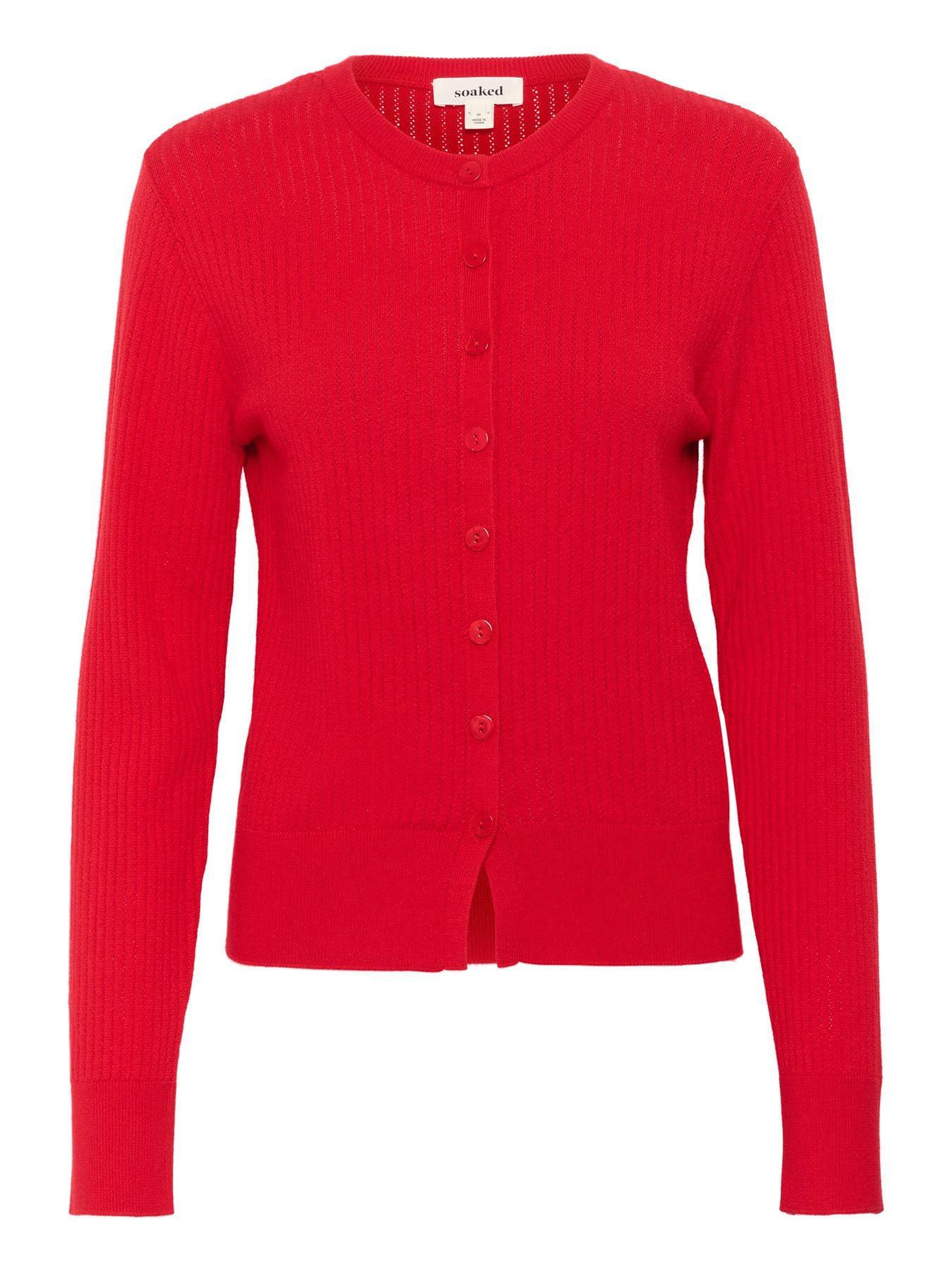  image of soaked-in-luxury-spina-cardigan-red
