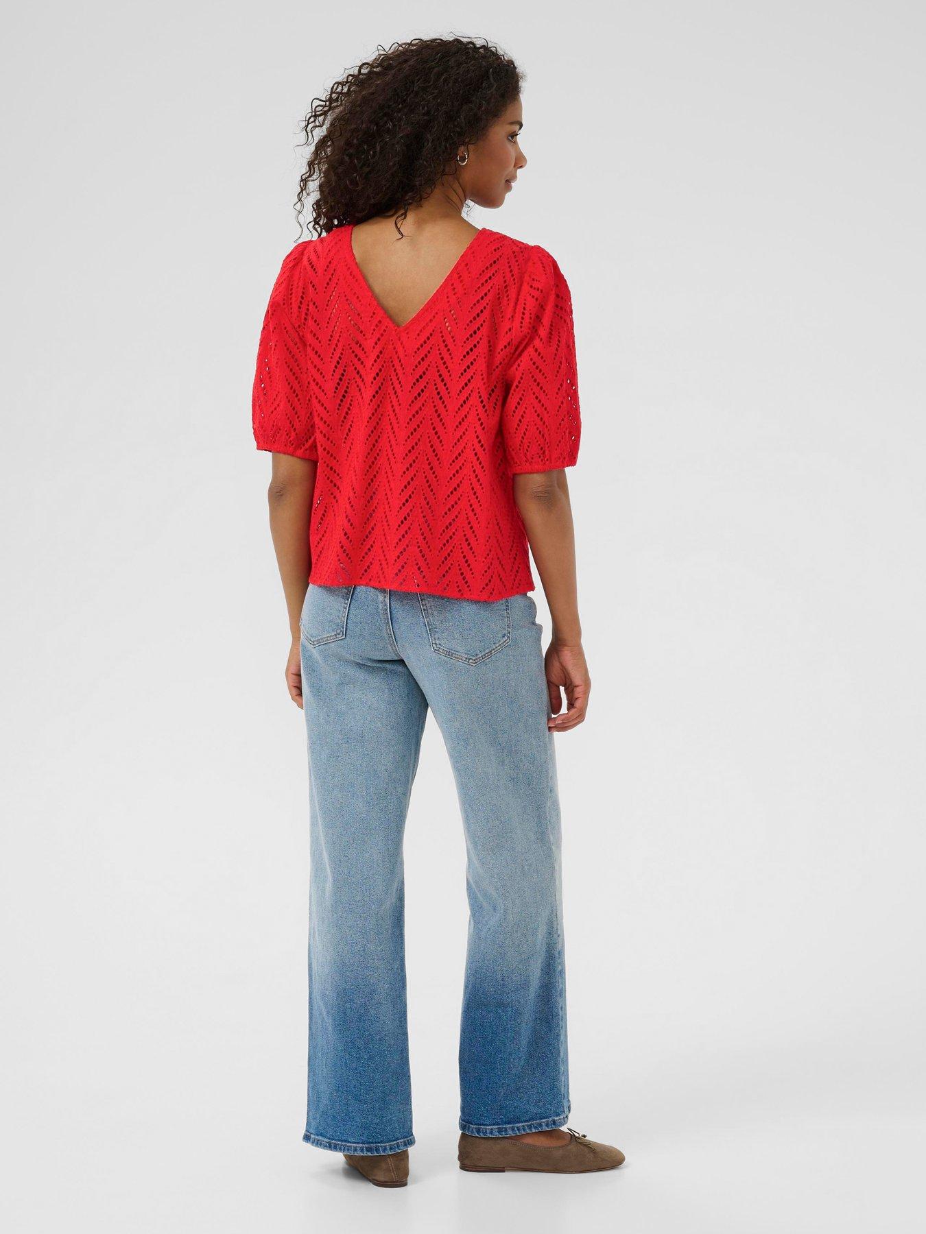 stillFront image of kaffe-kamasha-blouse-red