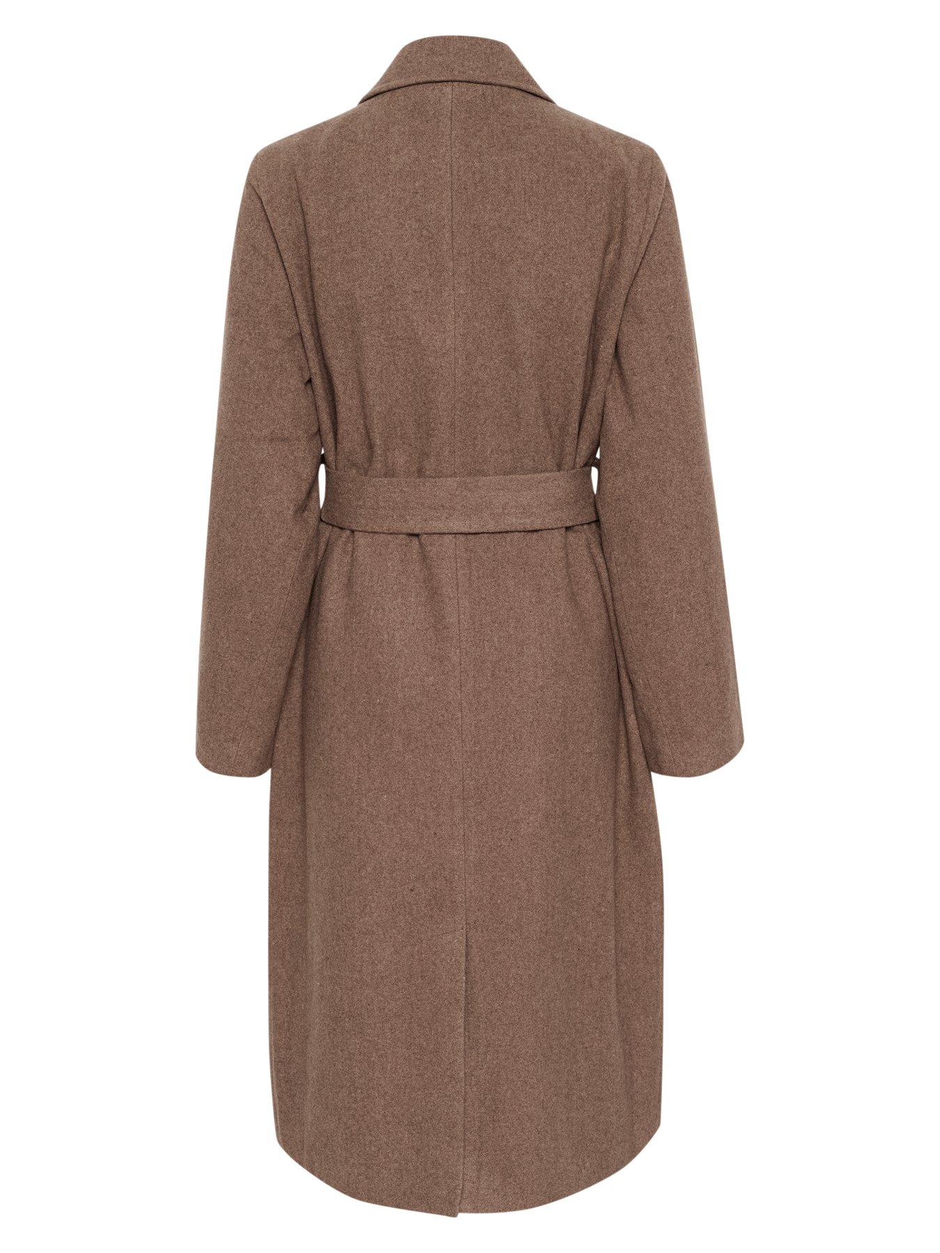 Image 2 of 4 of Kaffe Long Coat - Brown