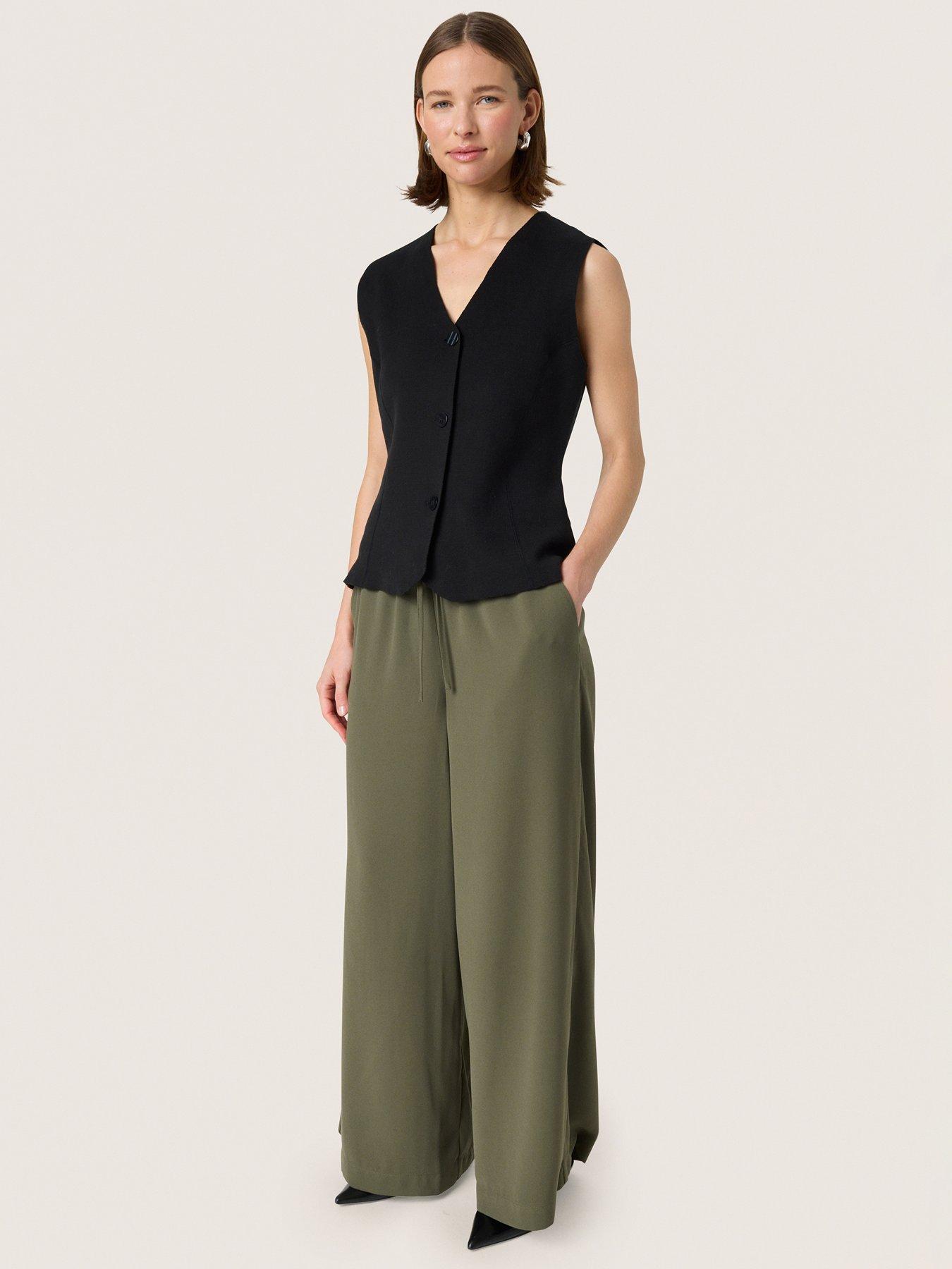 Soaked In Luxury Shirley Trousers - Green