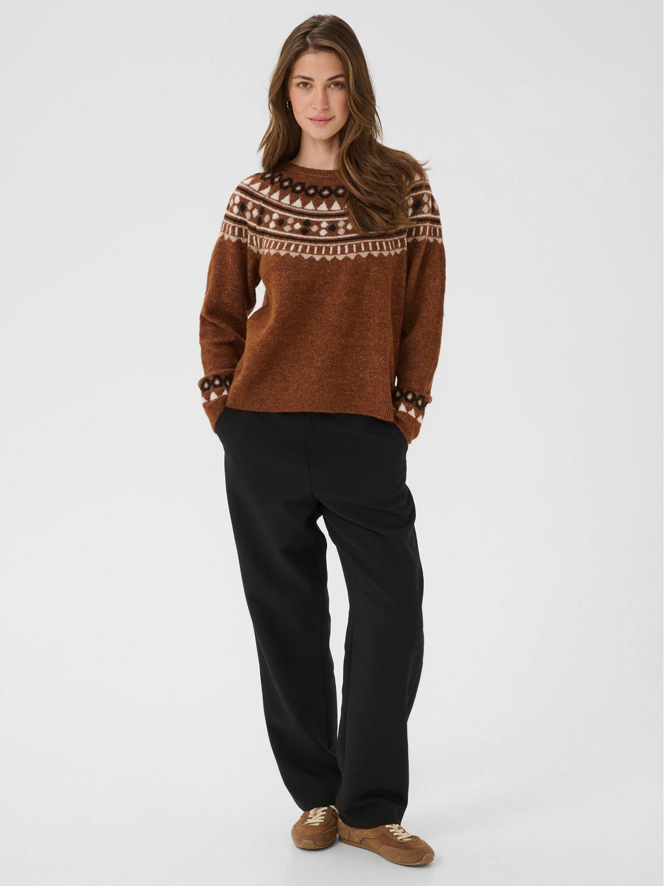 Cream Cherrie Jumper - Brown