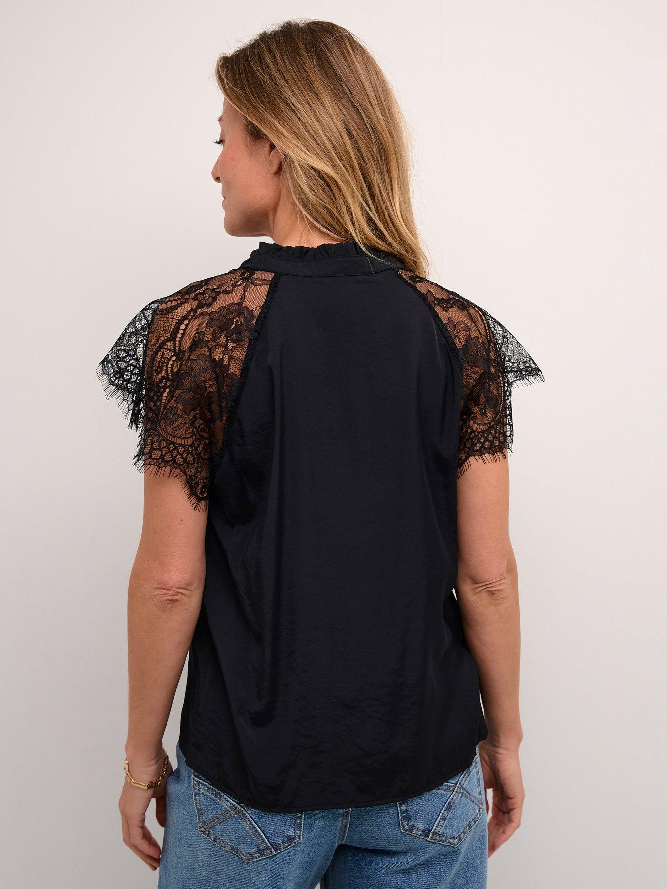  image of cream-nola-lace-blouse-black