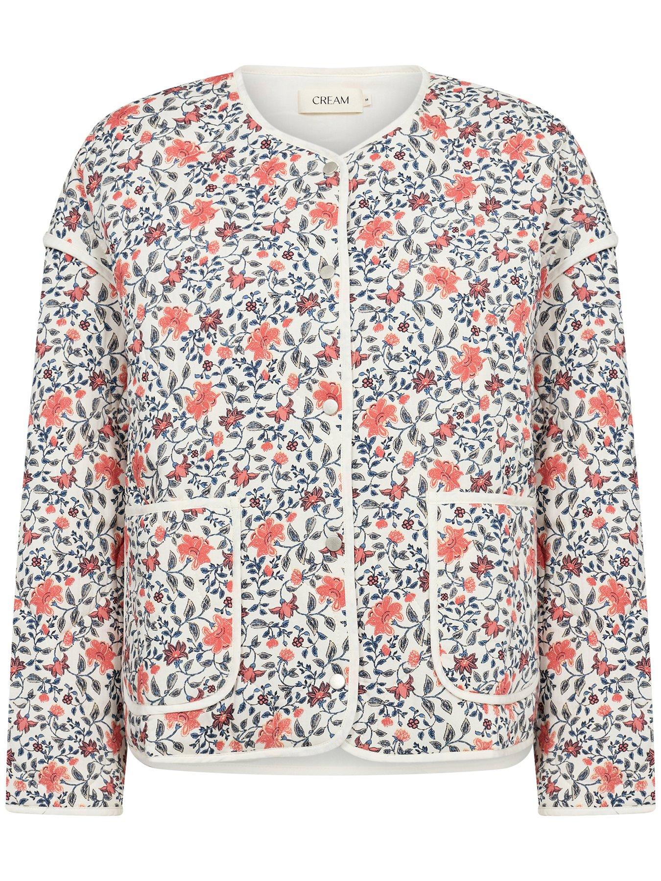Image 3 of 4 of Cream Crnaomi Floral Jacket - Multi