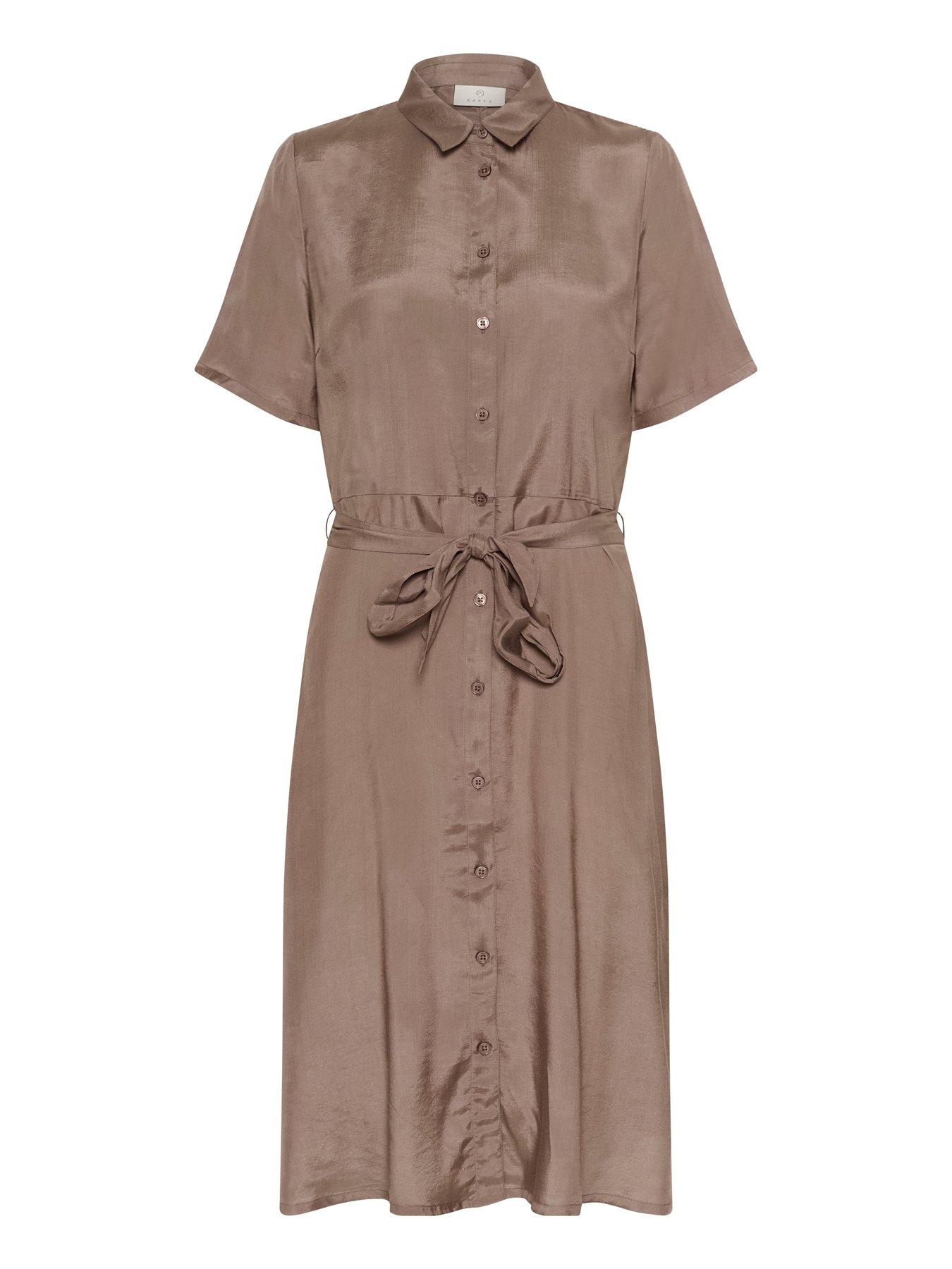  image of kaffe-kaemine-dress-brown