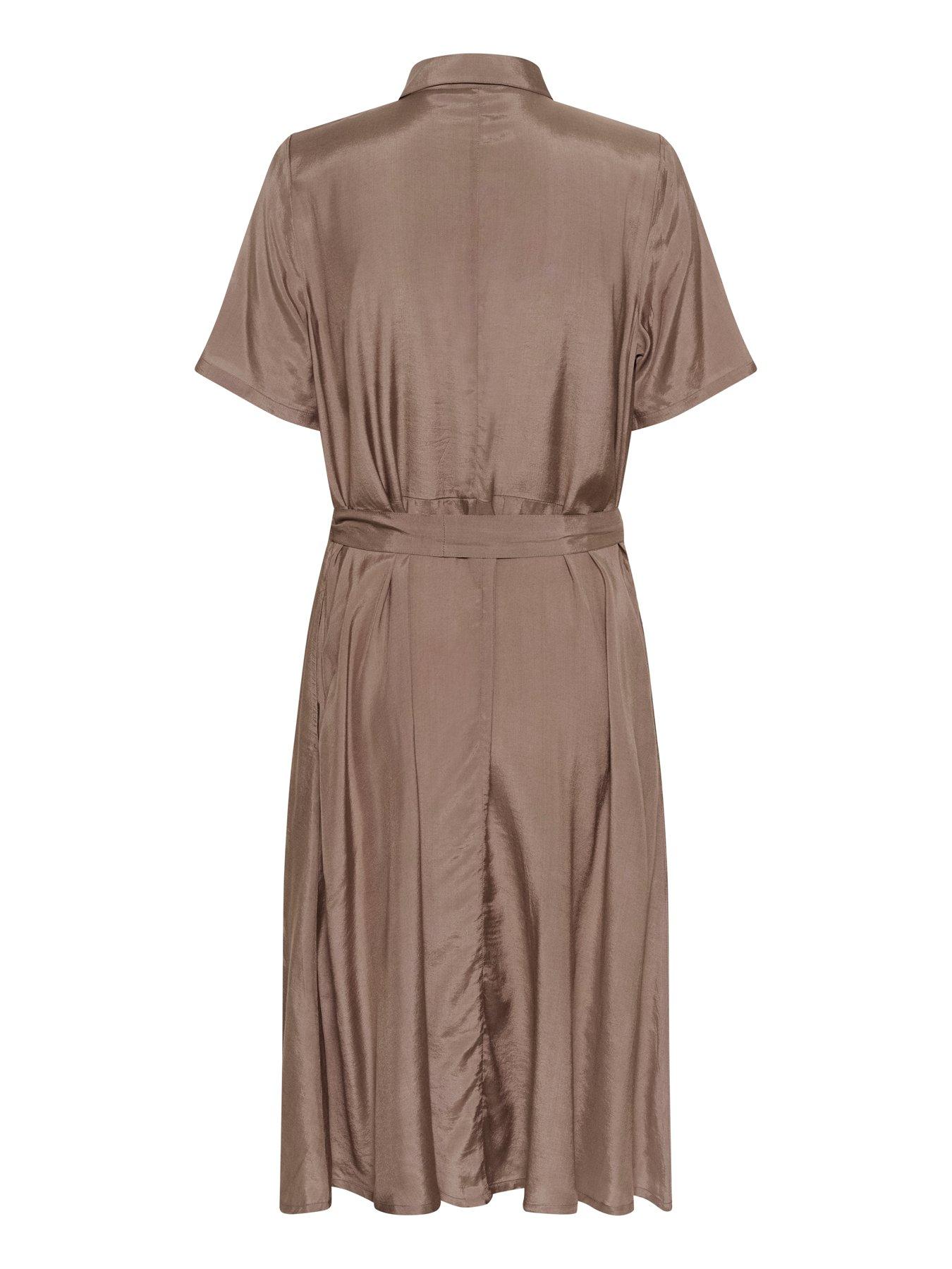  image of kaffe-kaemine-dress-brown