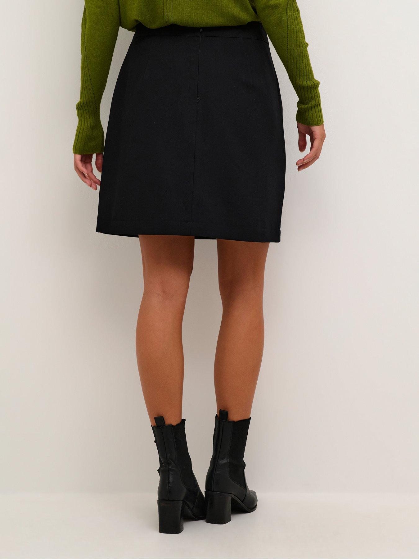  image of kaffe-sakura-skirt-black