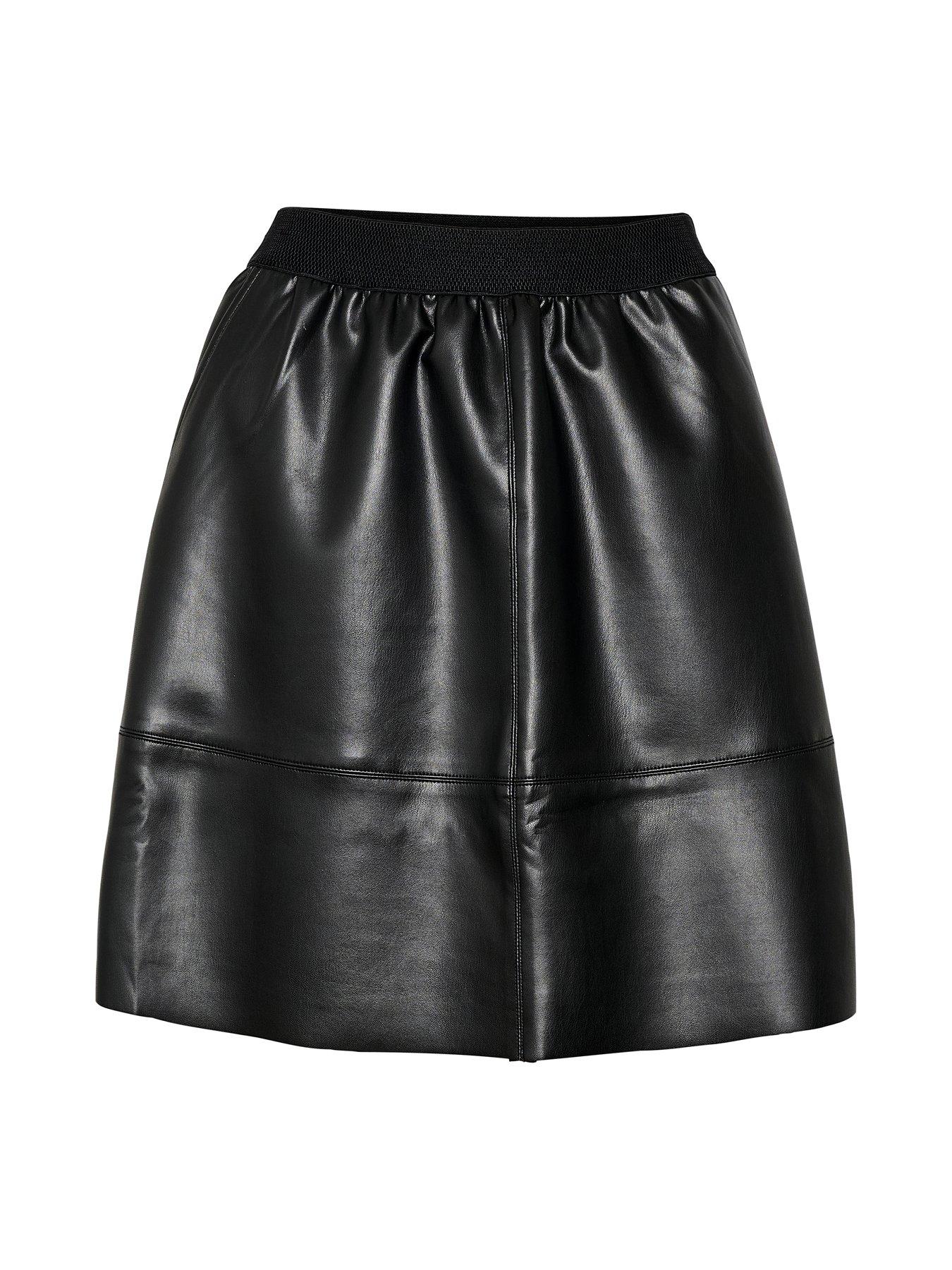  image of kaffe-mikka-skirt-black