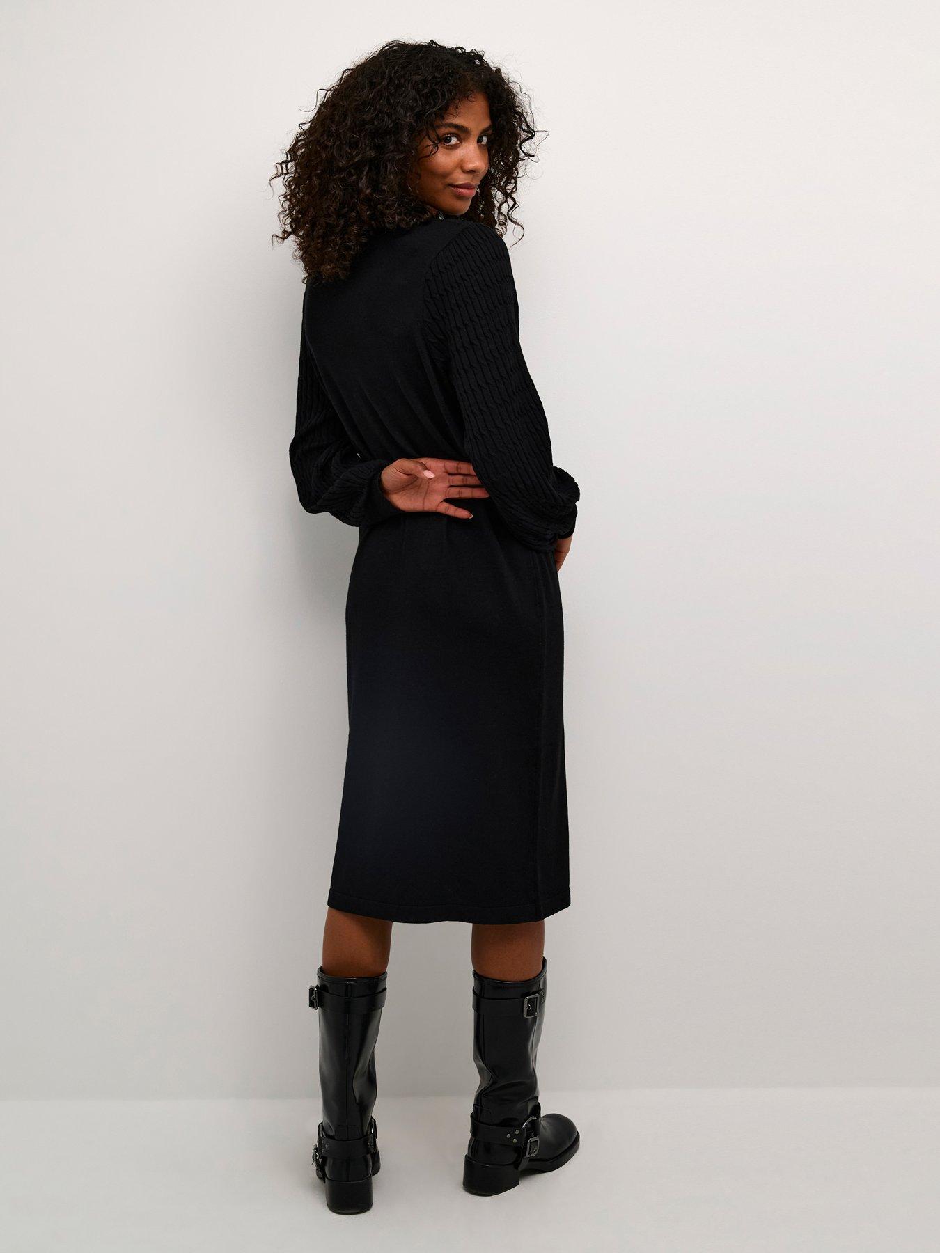 Image 2 of 5 of Kaffe Kananna Knit Dress - Black