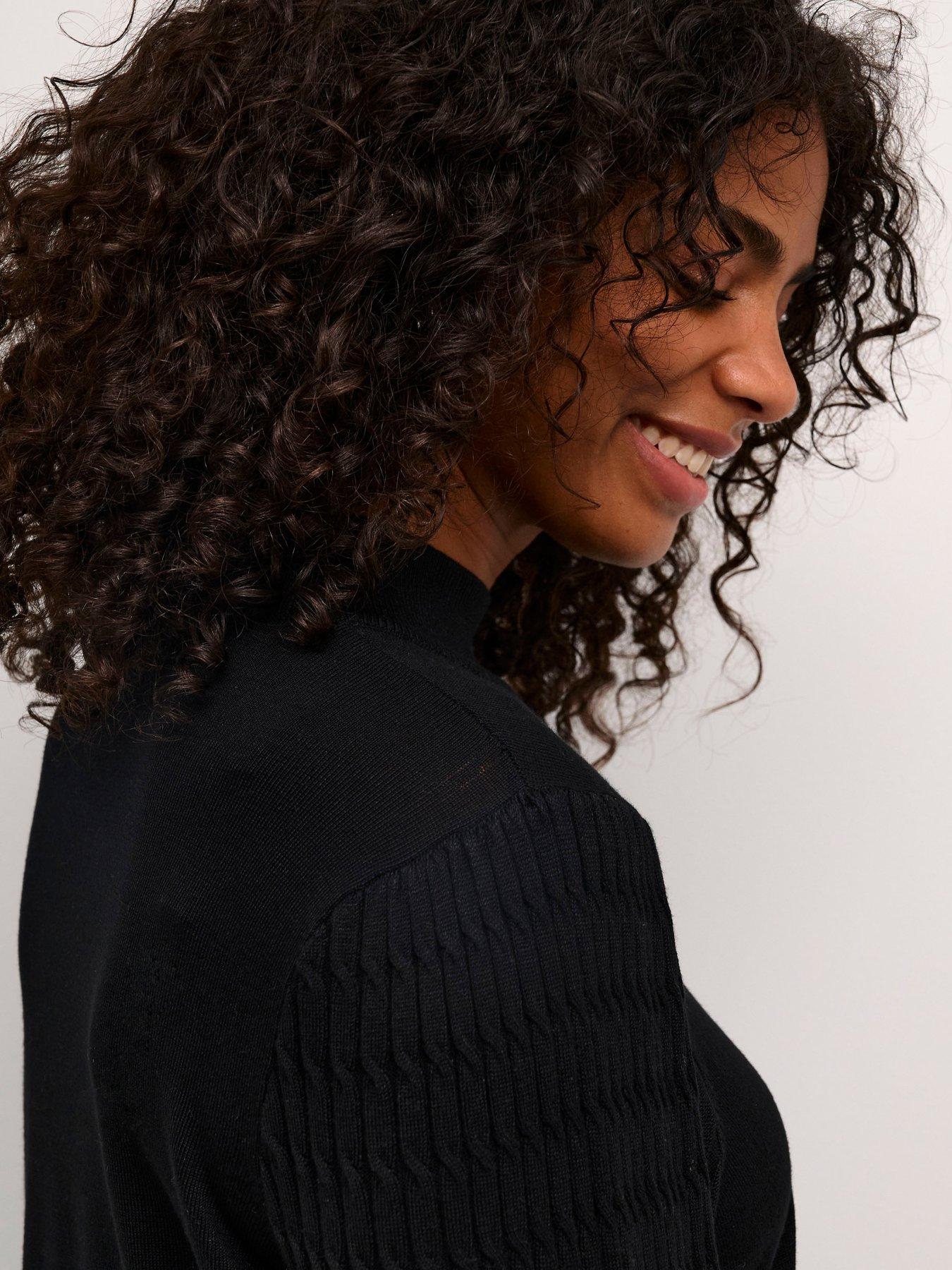 Image 3 of 5 of Kaffe Kananna Knit Dress - Black