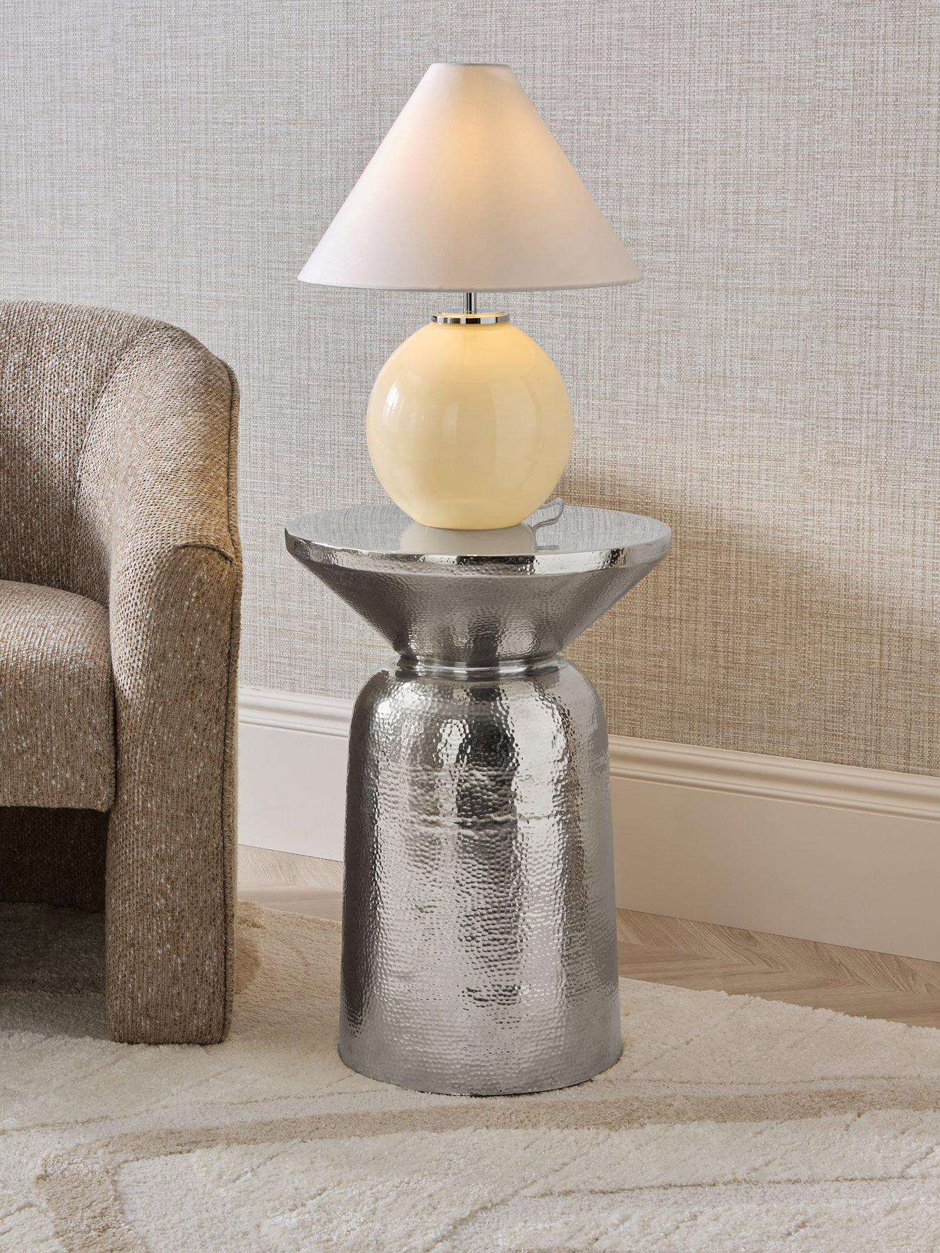 Very Home Perrie Drum Side Table - Nickel