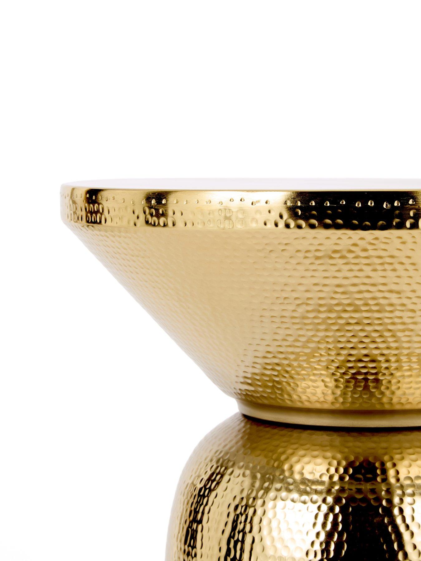 Image 5 of 5 of Very Home Perrie Drum Side Table - Antique Brass