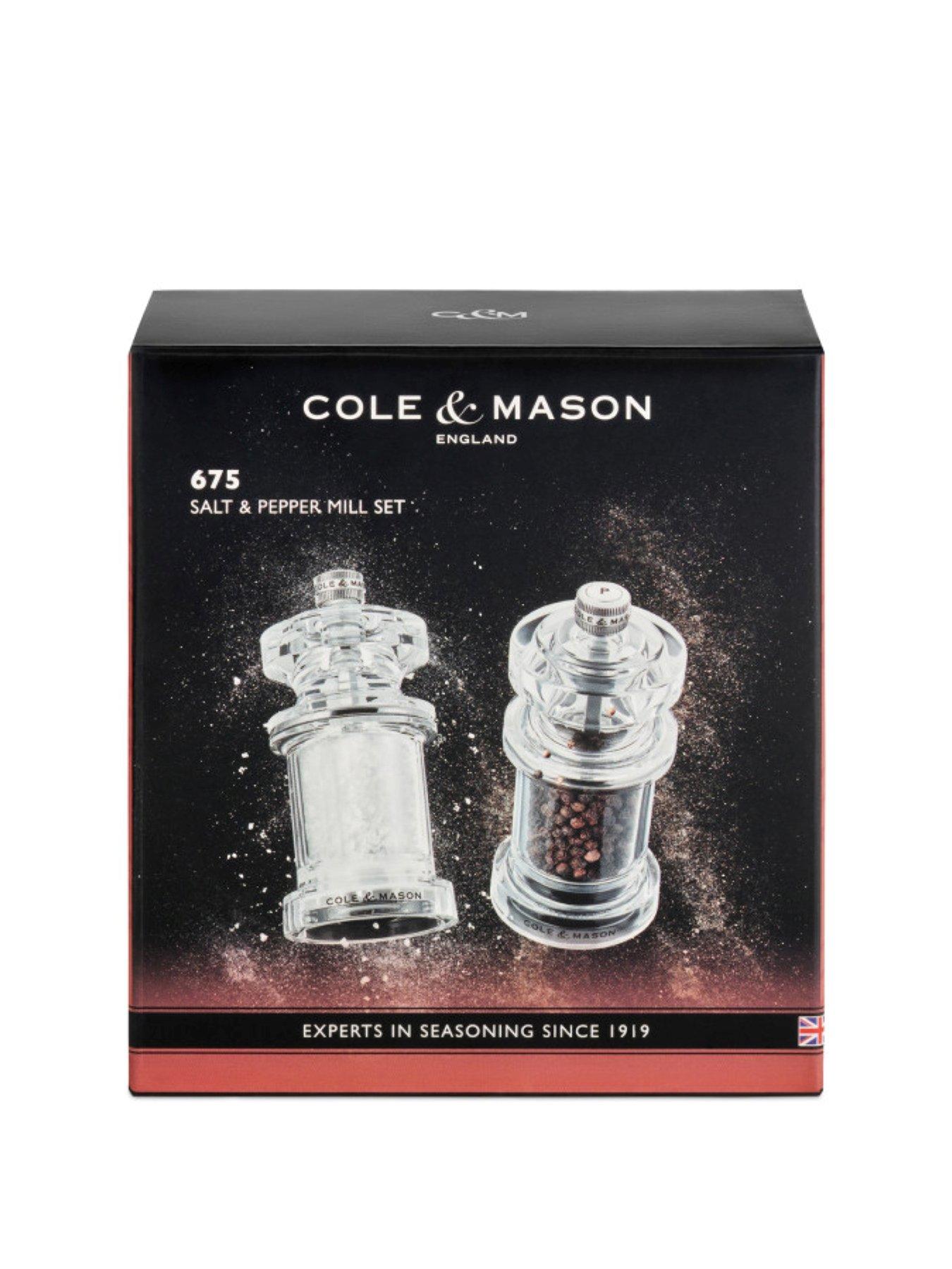Image 1 of 5 of Cole & Mason Acrylic Salt & Pepper Mill Duo 118mm