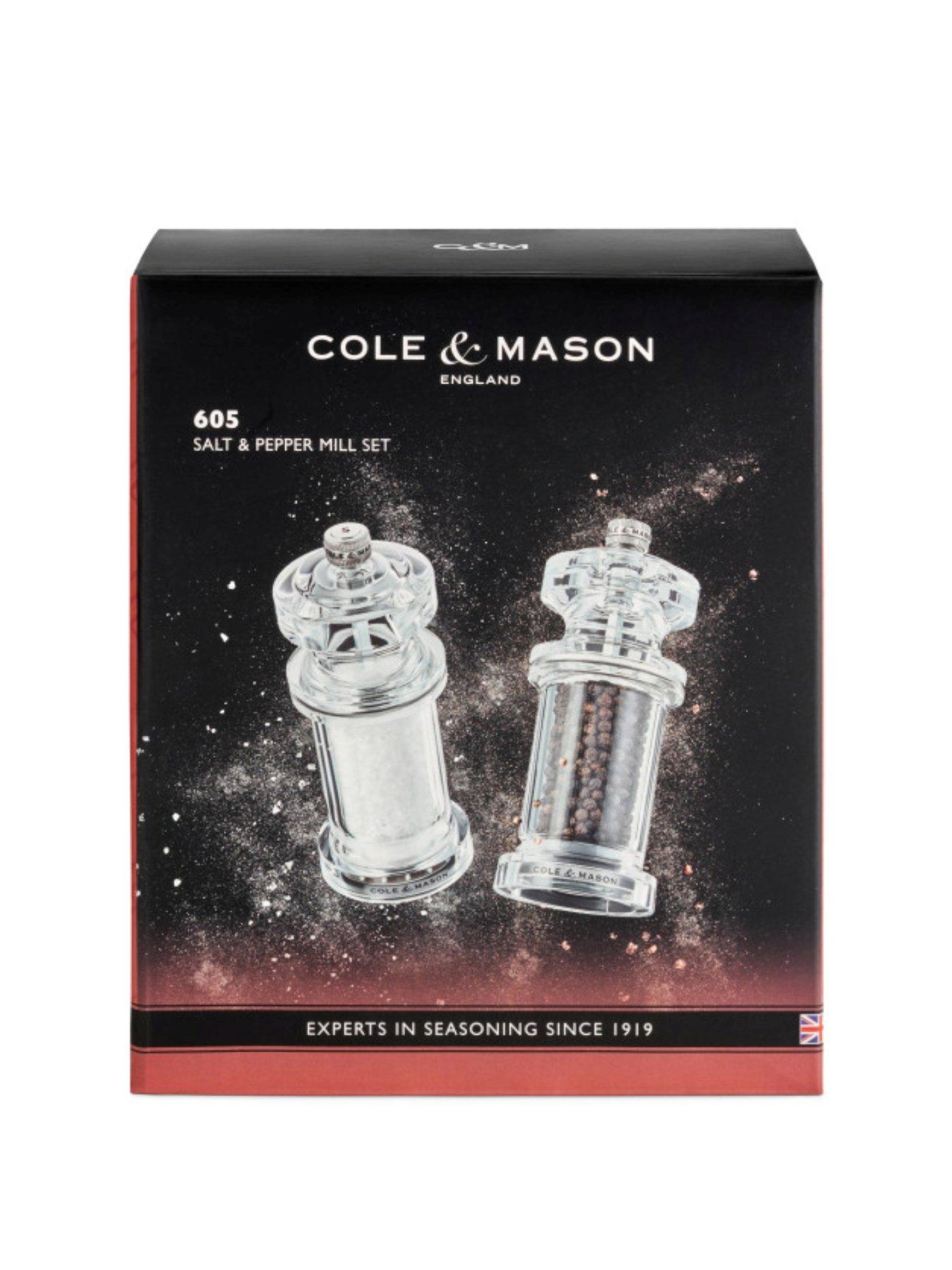  image of cole-mason-acrylic-salt-pepper-mill-duo-144mm