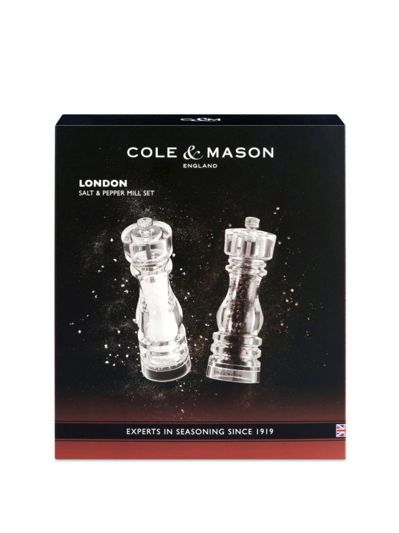 Cole & Mason London Acrylic Salt  &  Pepper Mill Duo 180mm