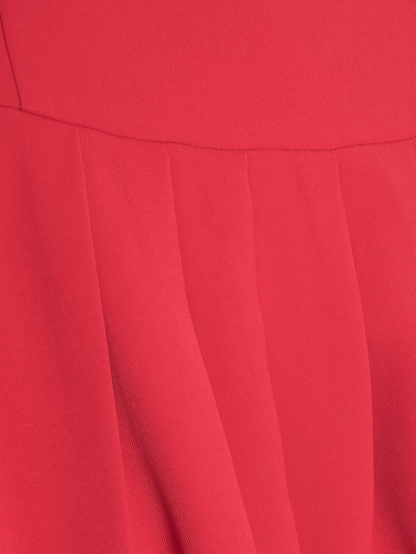 Image 4 of 6 of Quiz Red High Neck Mini Dress