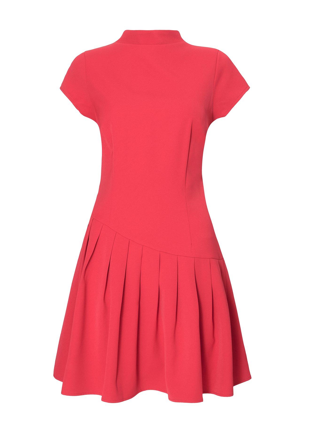 Image 5 of 6 of Quiz Red High Neck Mini Dress