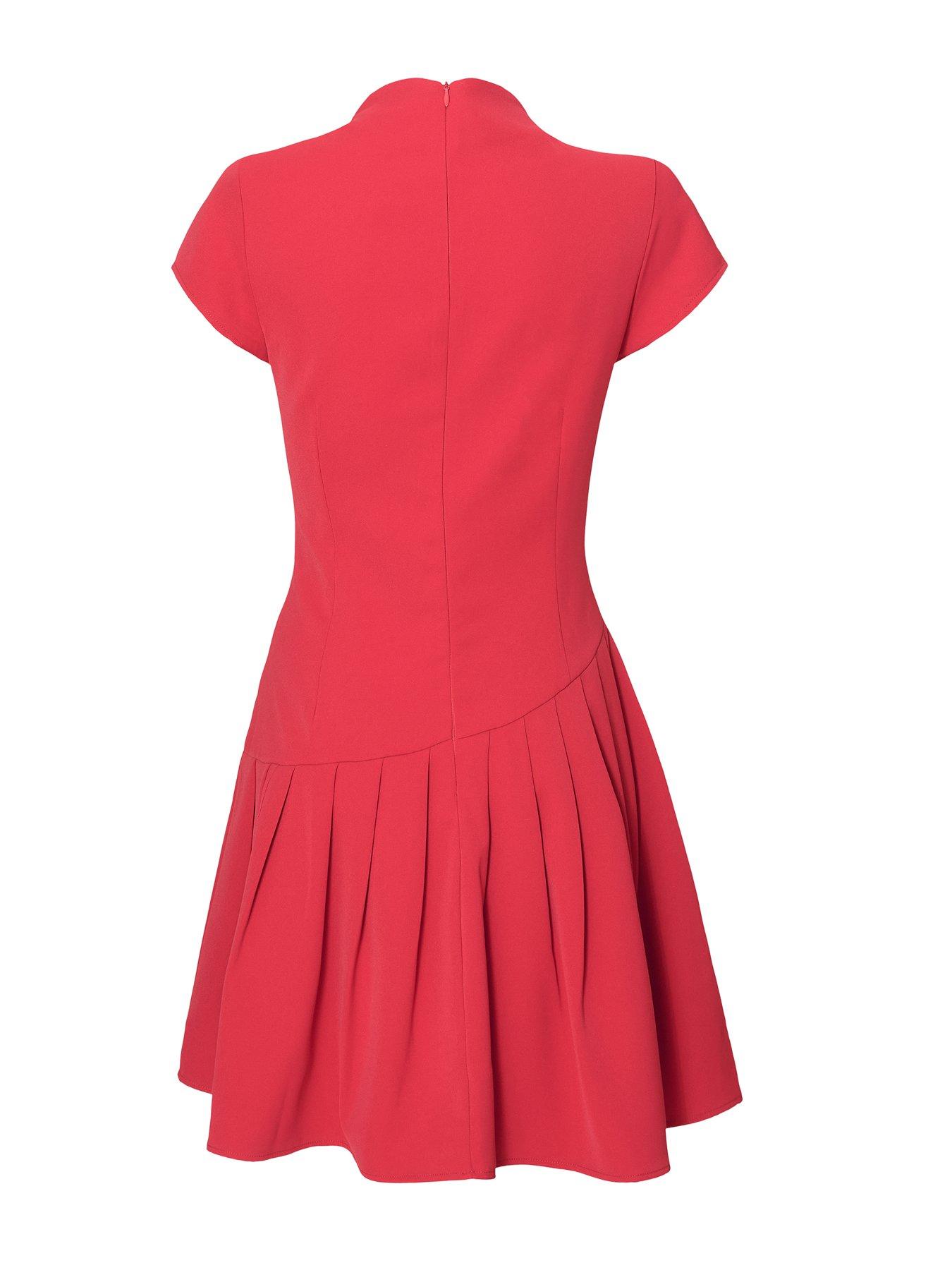 Image 6 of 6 of Quiz Red High Neck Mini Dress