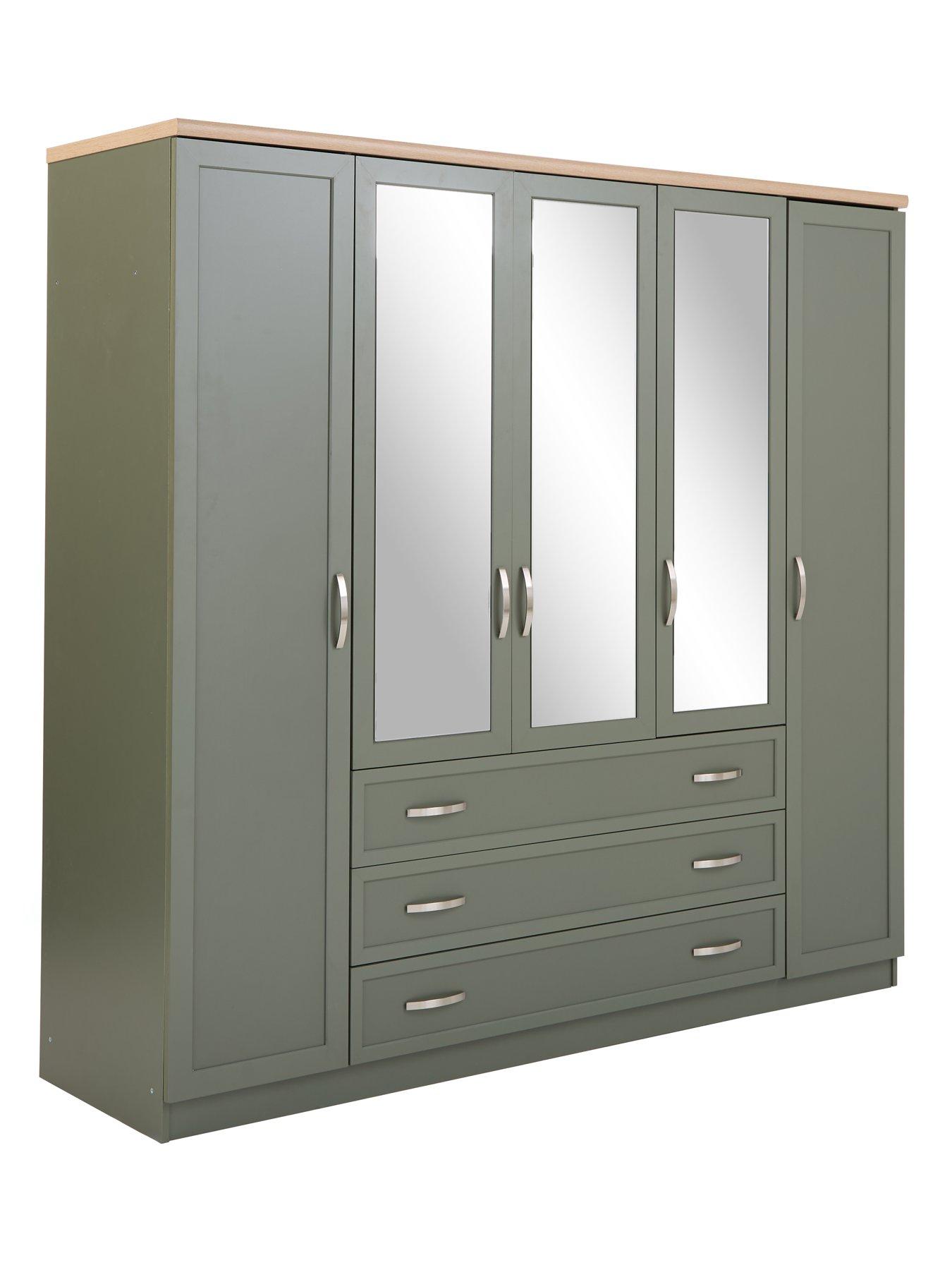 Image 3 of 7 of The Very Collection Camberley 5 Door,&nbsp;3 Drawer Mirrored Wardrobe
