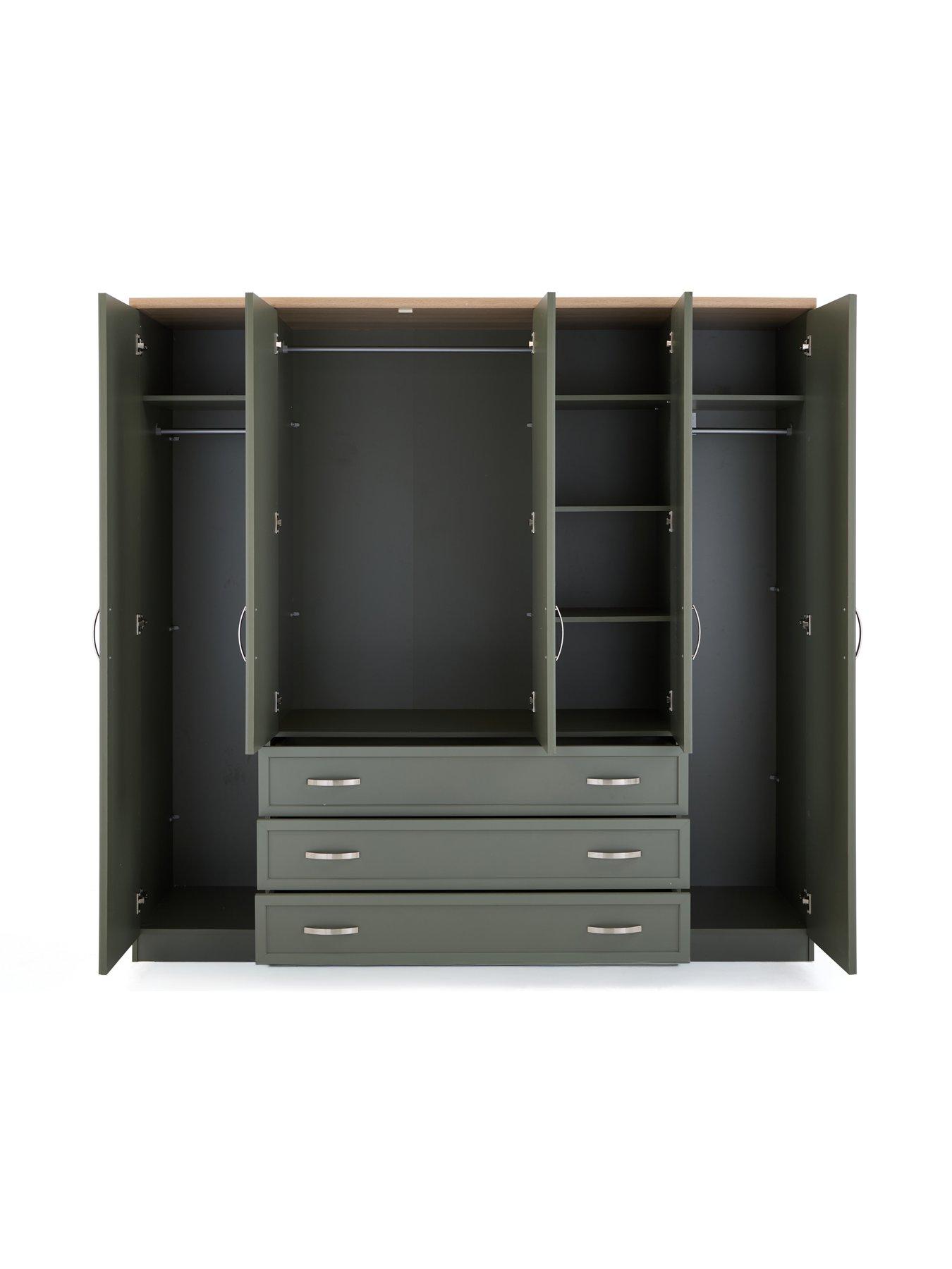 Image 4 of 7 of The Very Collection Camberley 5 Door,&nbsp;3 Drawer Mirrored Wardrobe