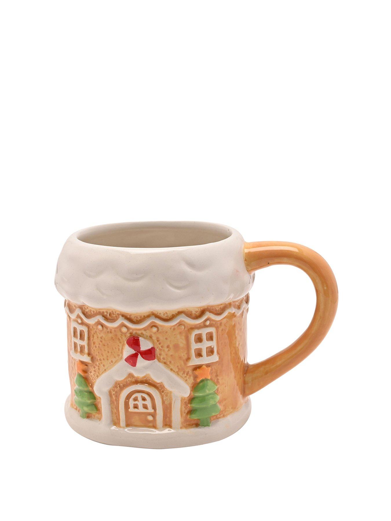The Christmas Gift Co Santa & Friends Ceramic Mug  - Gingerbread House