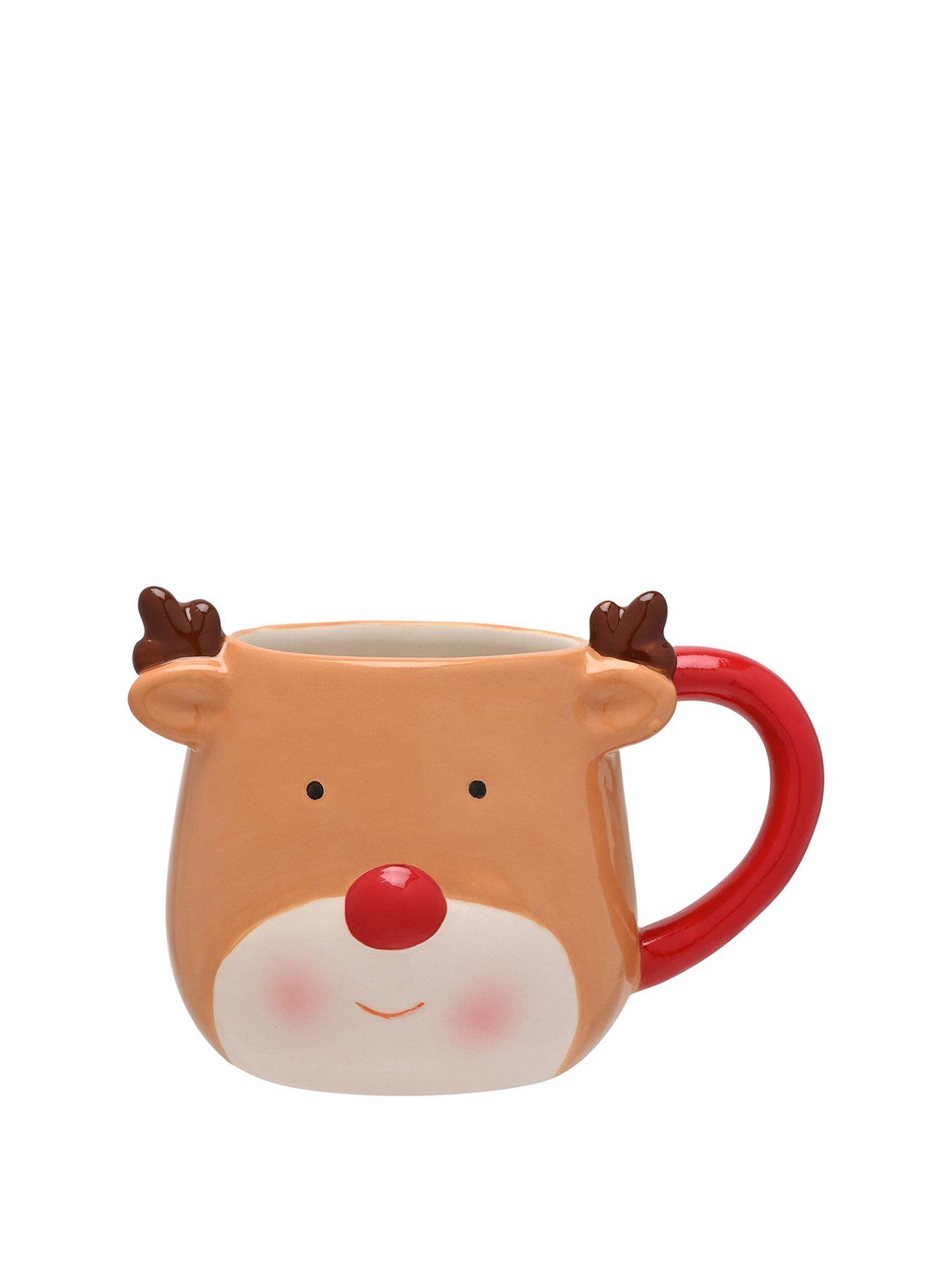 The Christmas Gift Co Santa & Friends Ceramic Small Mug - Reindeer