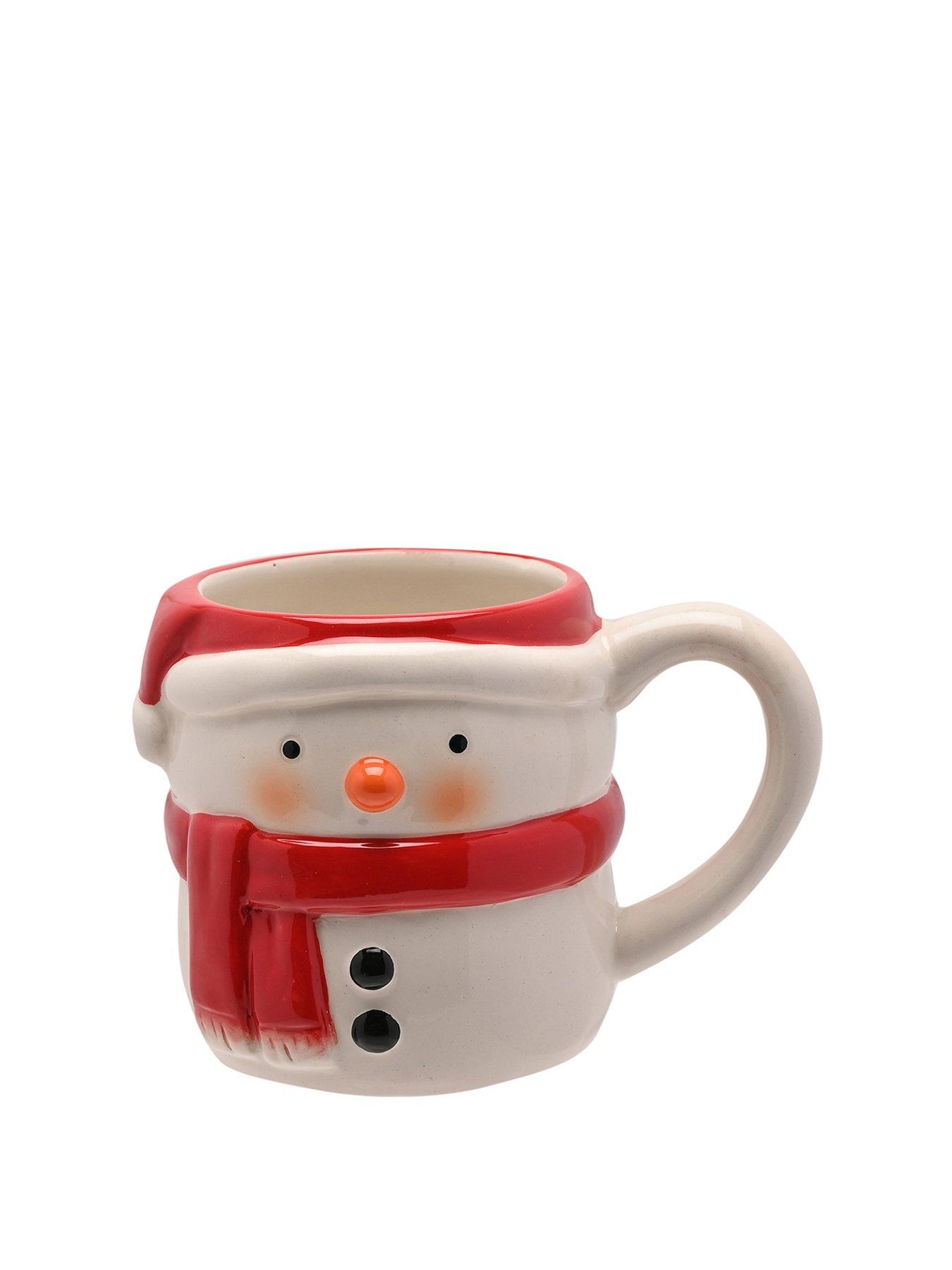 The Christmas Gift Co Santa & Friends Ceramic Small Mug - Snowman