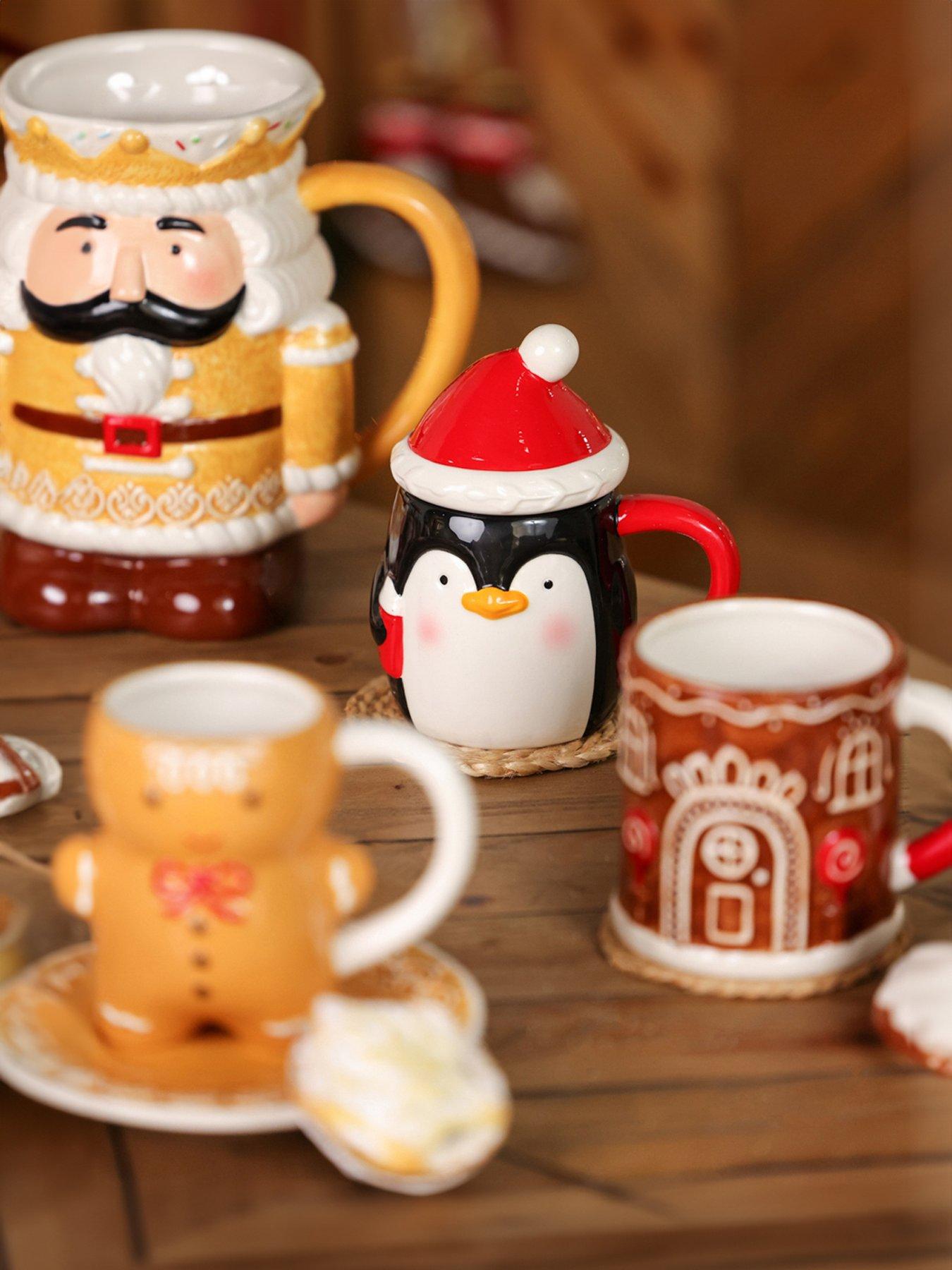 Image 1 of 2 of The Christmas Gift Co Santa & Friends Ceramic Small Mug - Penguin