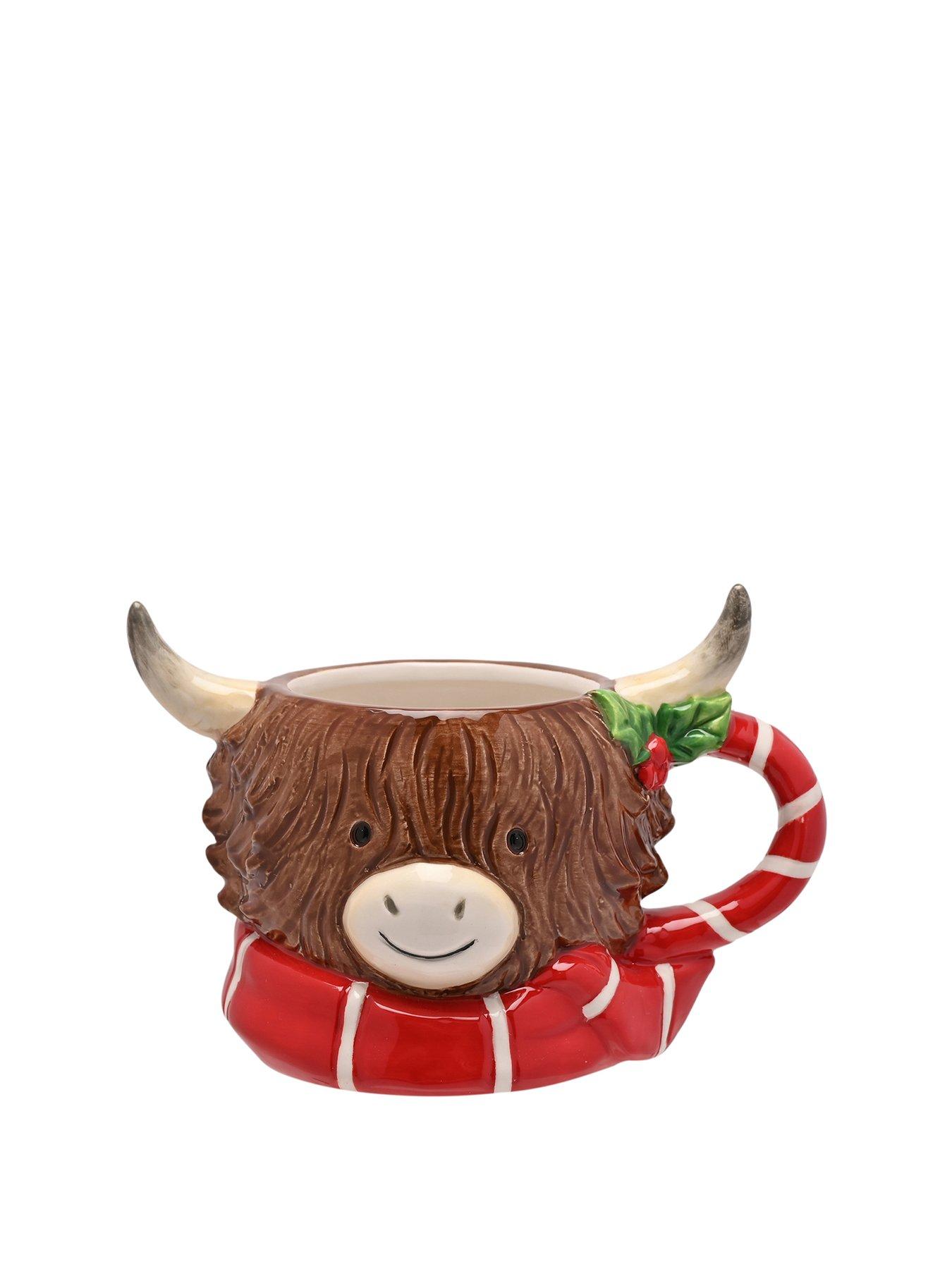 The Christmas Gift Co Ceramic Mug - Highland Cow
