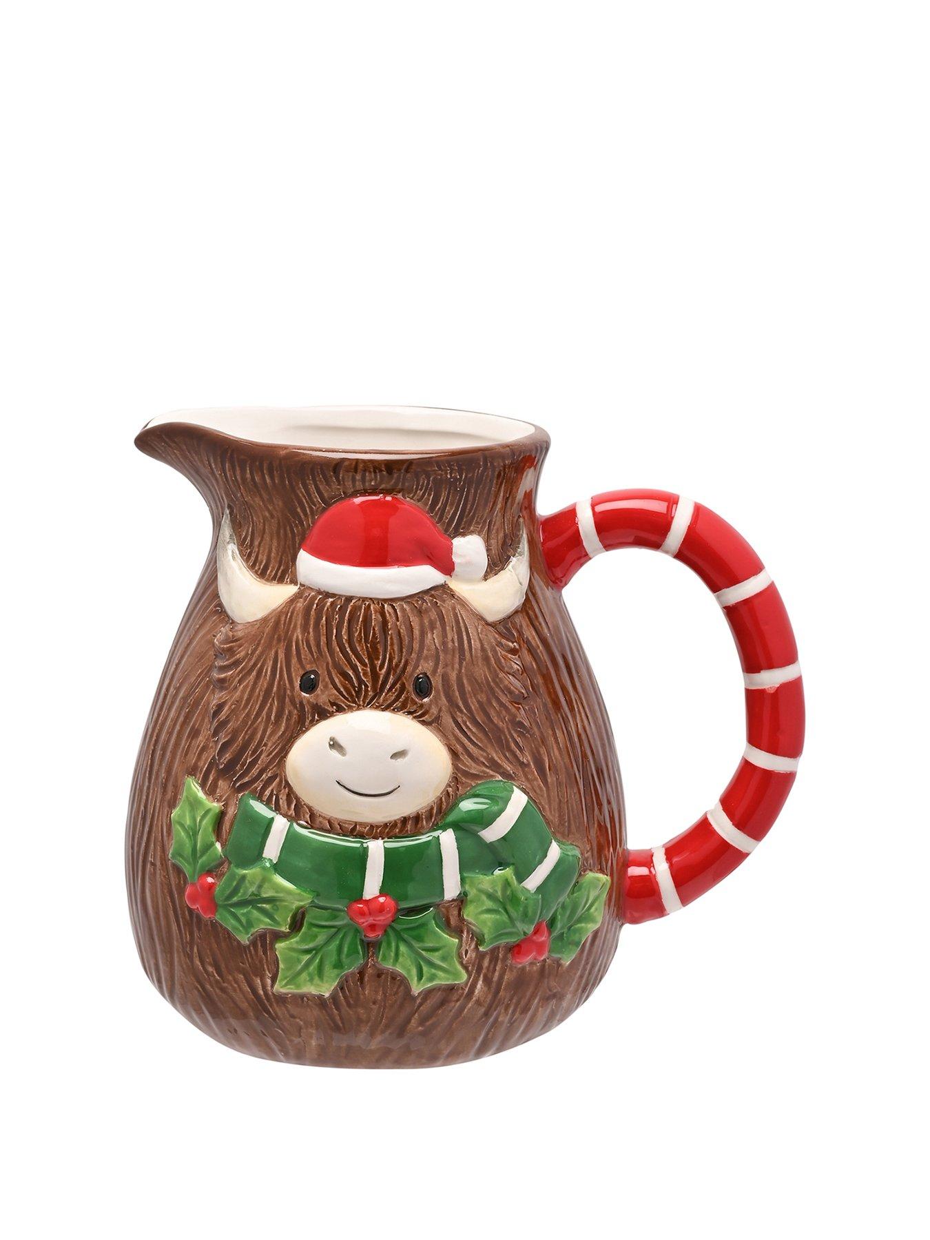 The Christmas Gift Co Ceramic Jug - Highland Cow