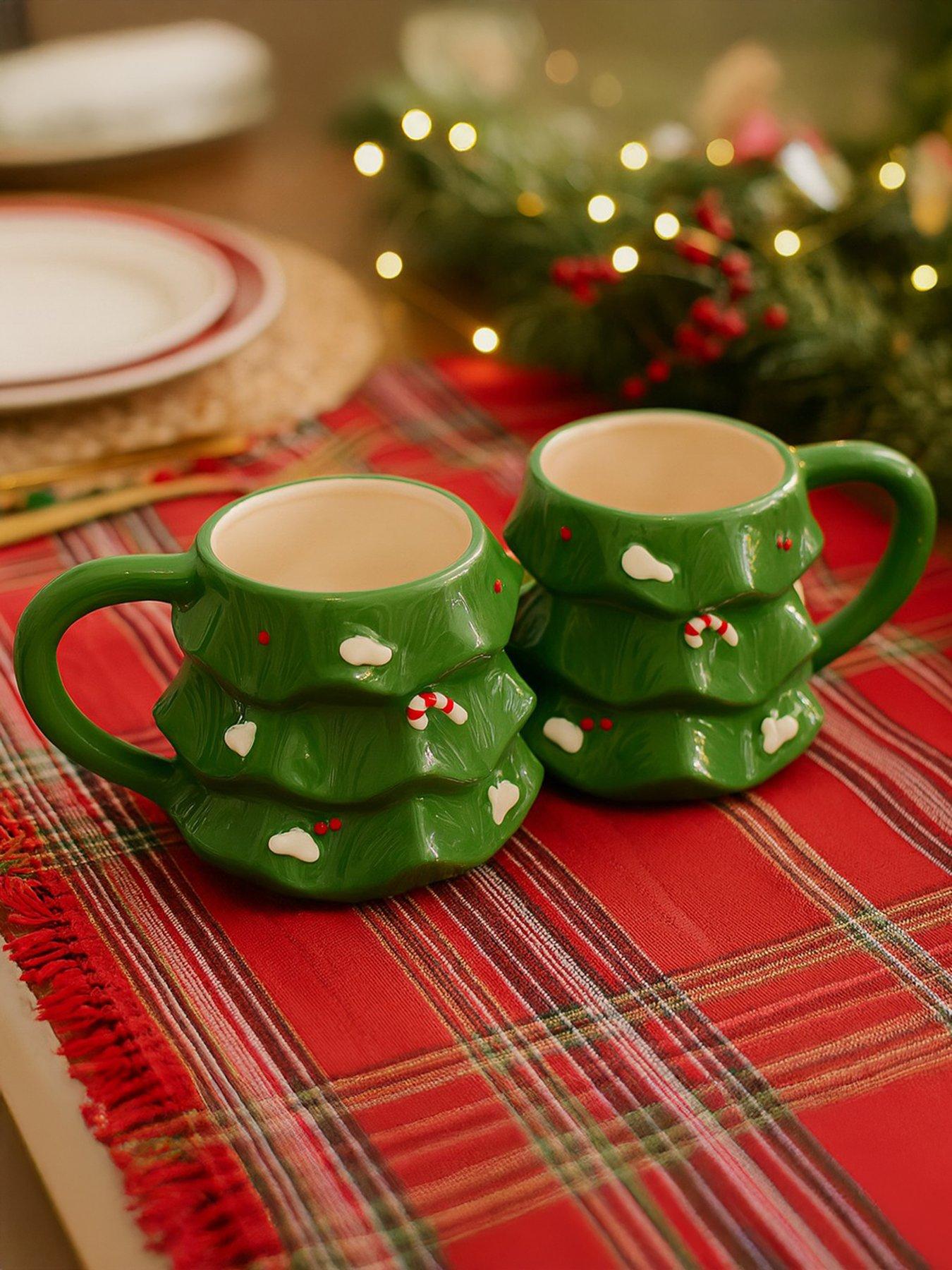 The Christmas Gift Co Set Of 2 Santa & Friends Christmas Tree Mug
