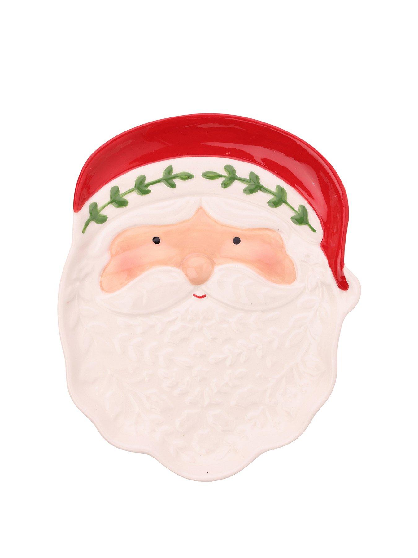 The Christmas Gift Co Santa & Friends Ceramic Nordic Plate - Mr Claus