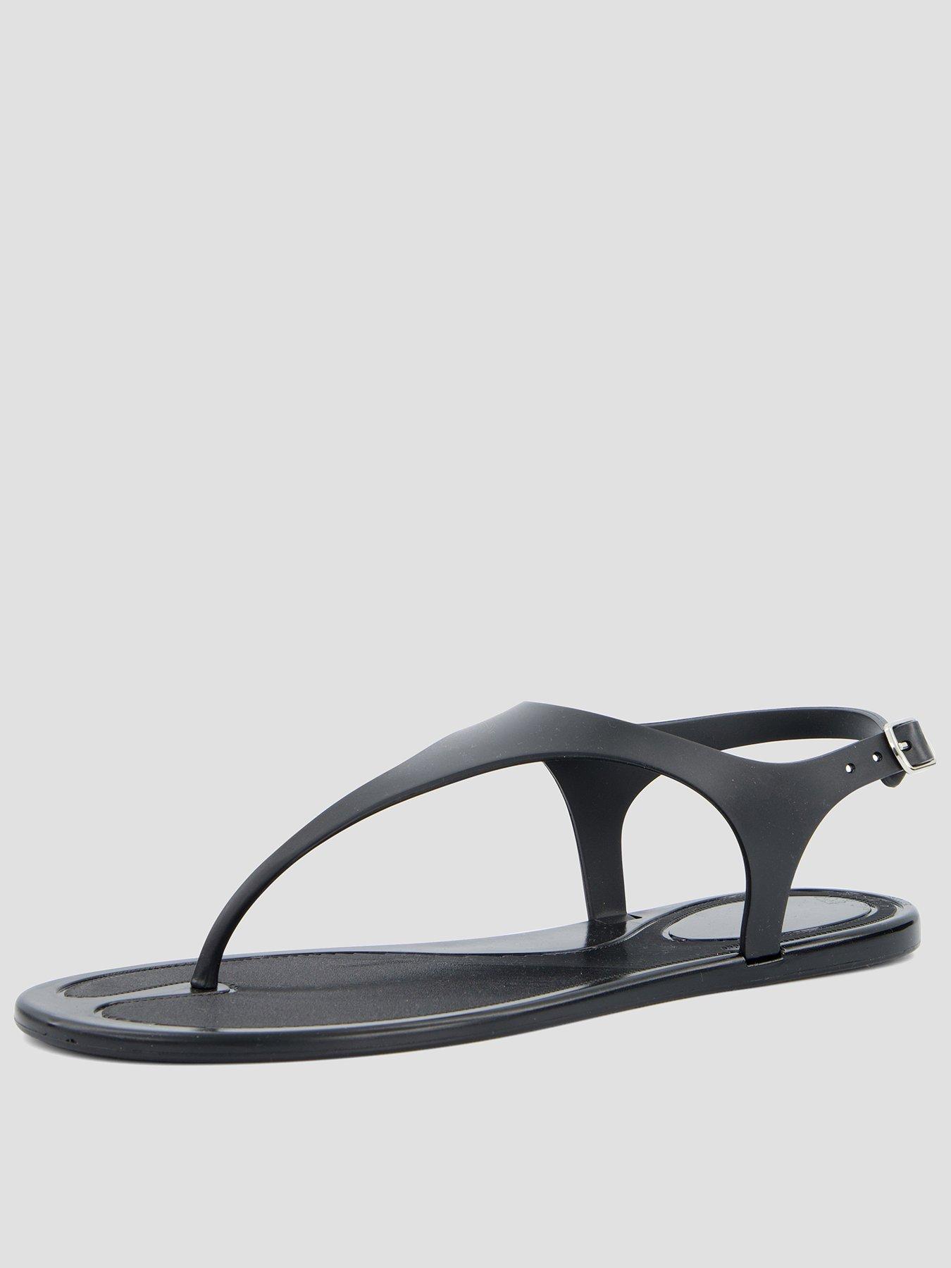 The Very Collection Thong Jelly Sandals - Black