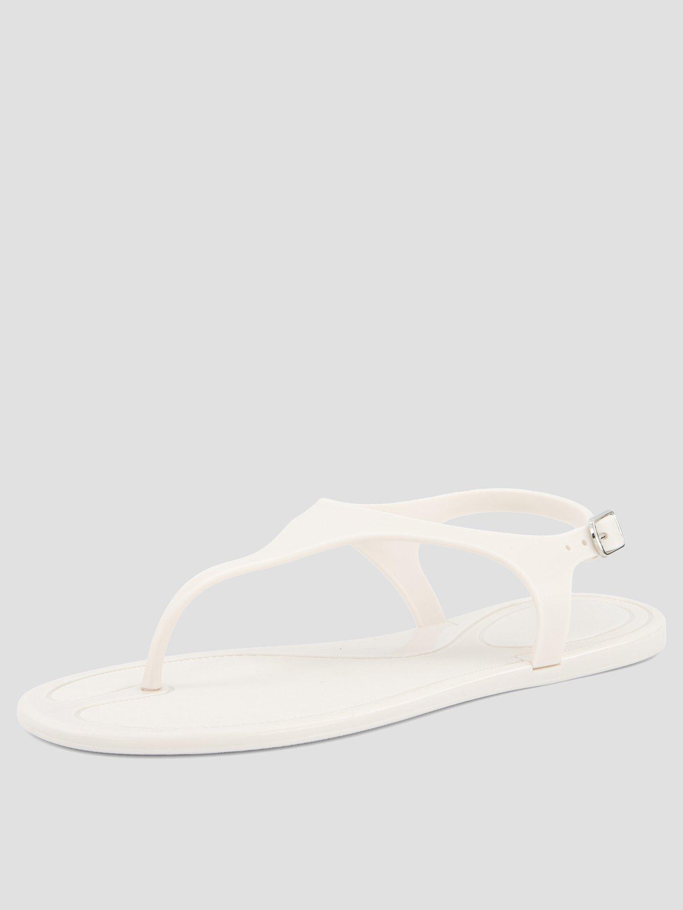 Image 1 of 6 of The Very Collection Toe Post Jelly Sandal - Beige