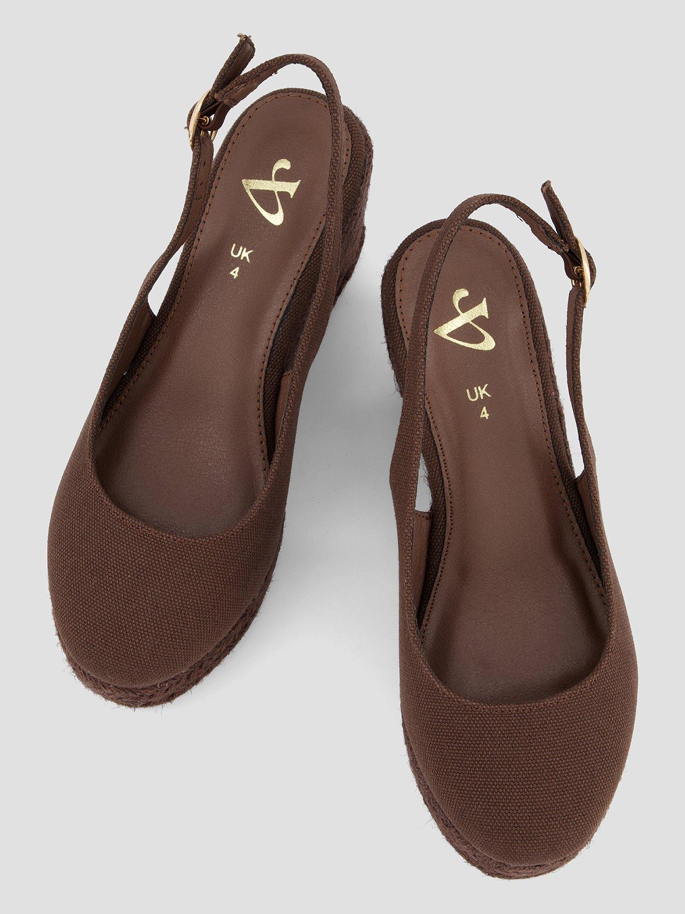 Image 3 of 7 of The Very Collection High Closed Toe Wedge Shoe - Brown