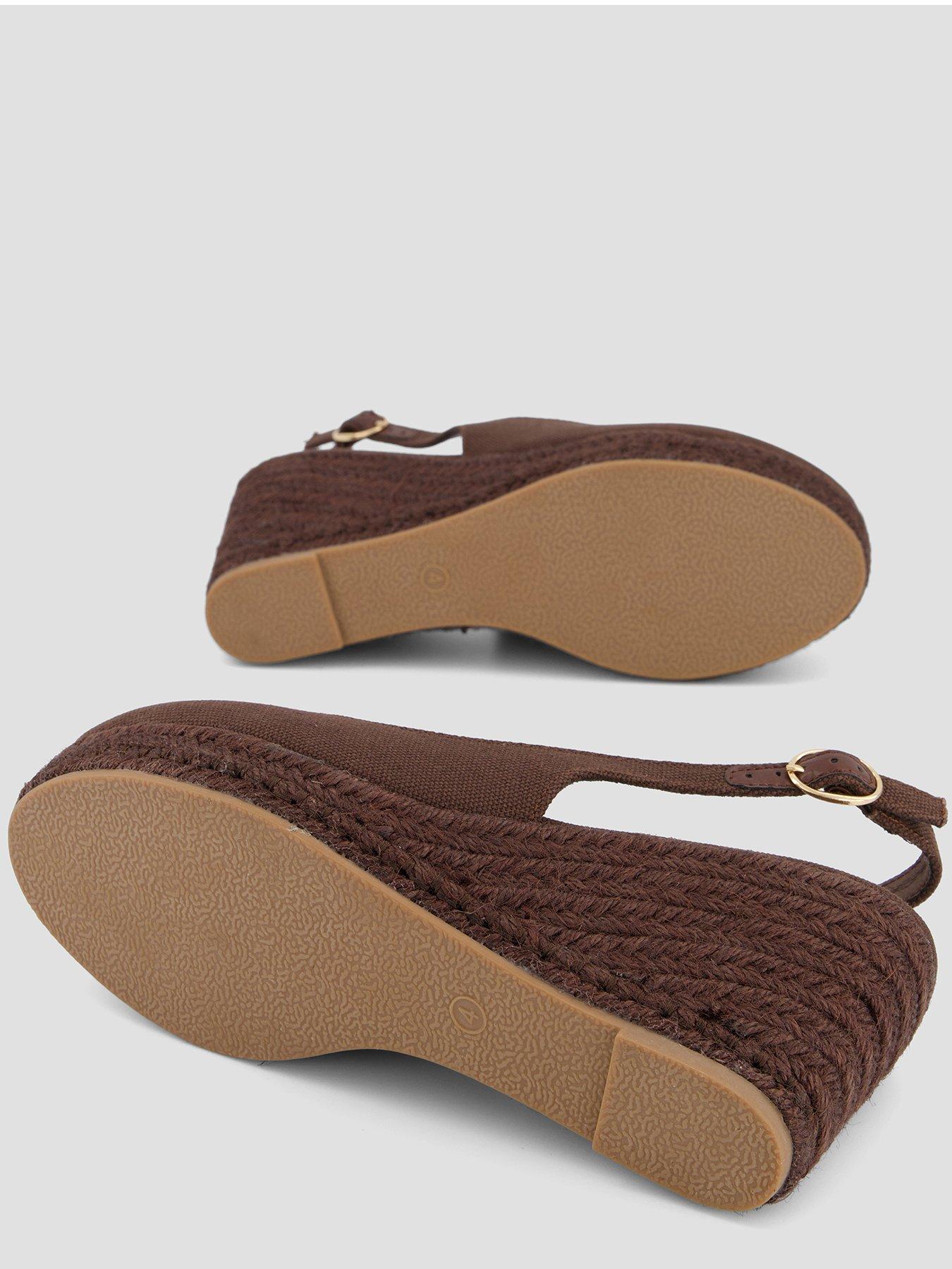Image 4 of 7 of The Very Collection High Closed Toe Wedge Shoe - Brown