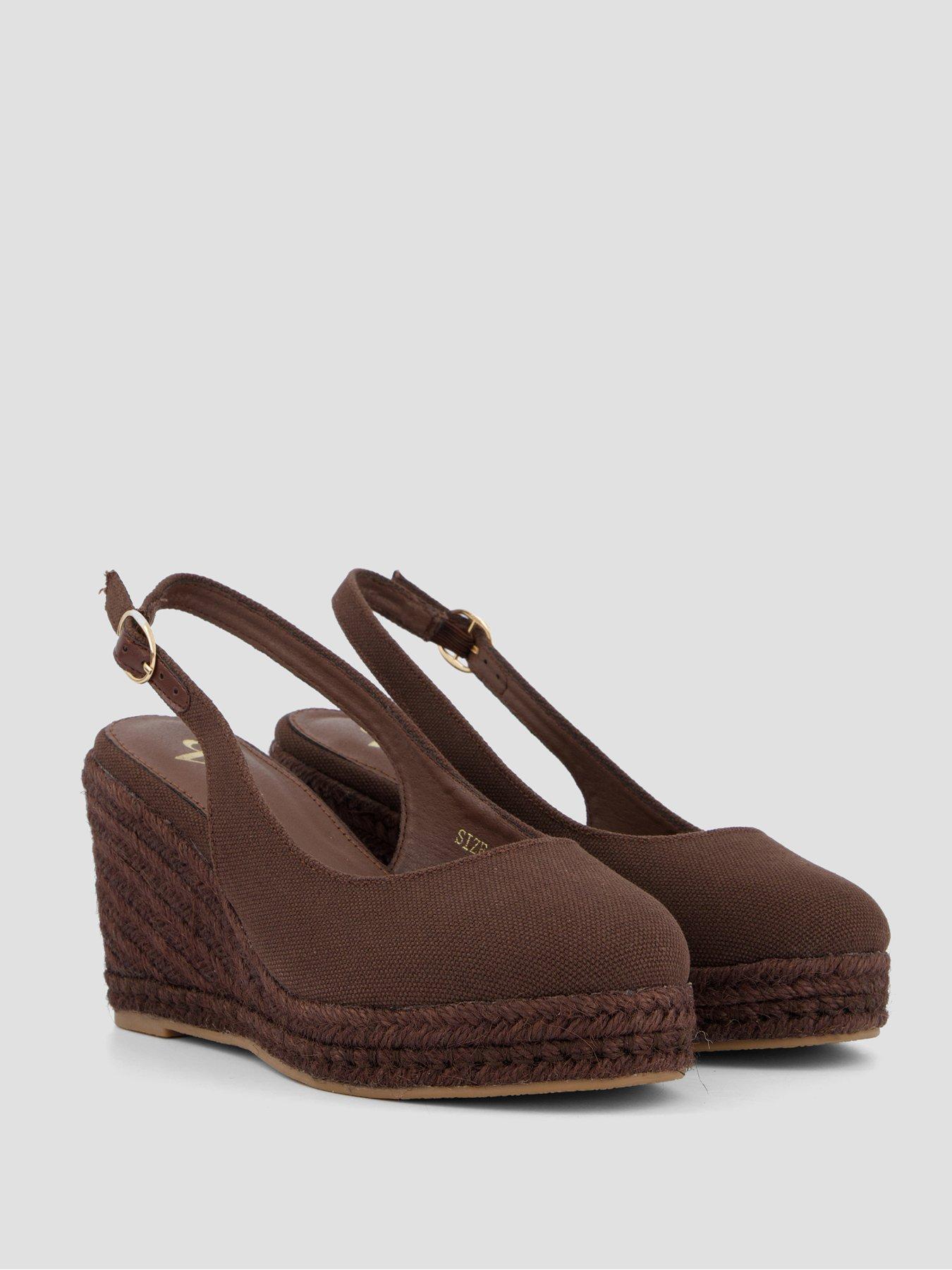 Image 6 of 7 of The Very Collection High Closed Toe Wedge Shoe - Brown