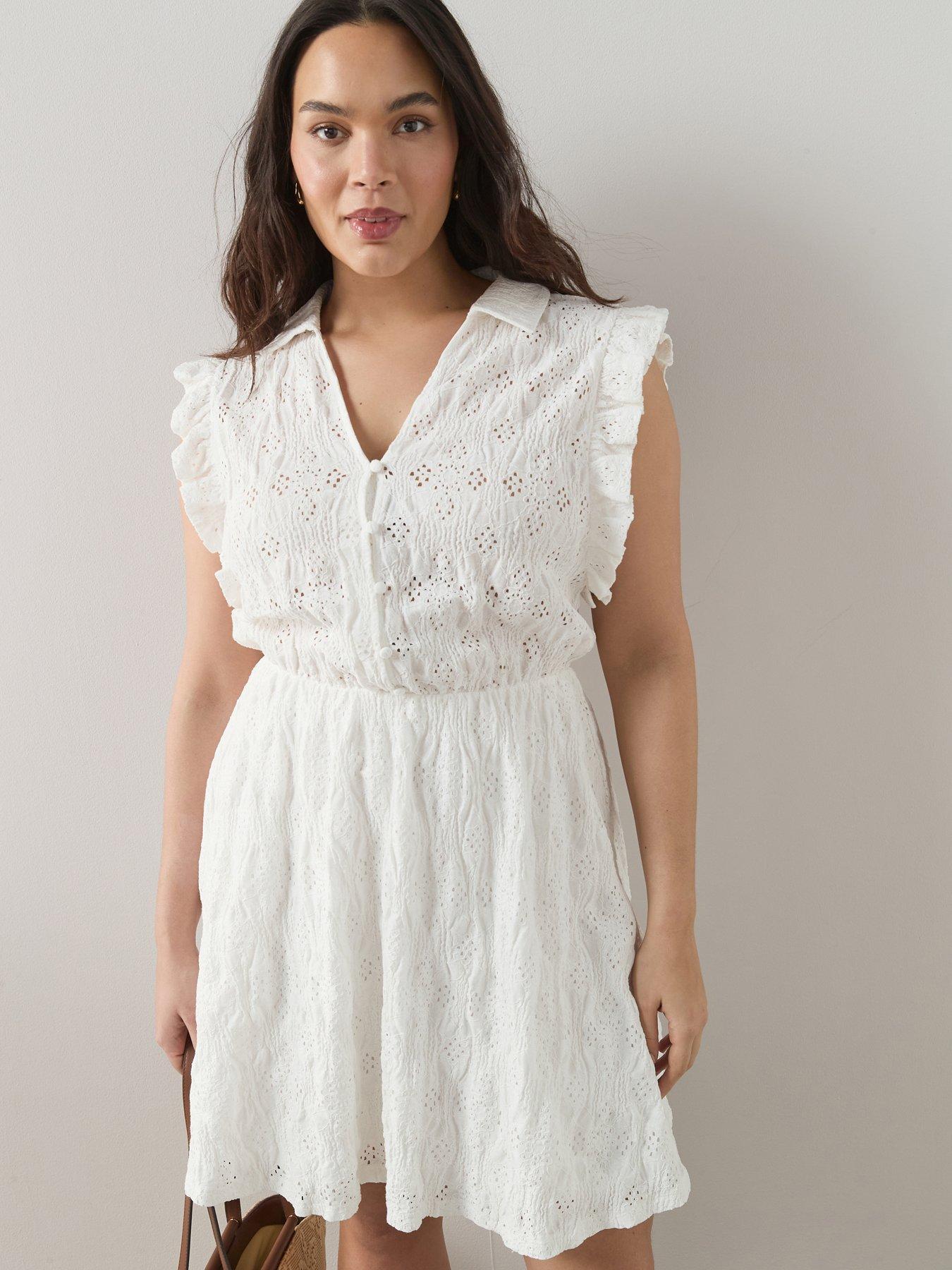 The Very Collection Curve Stretch Lace Tiered Mini Dress