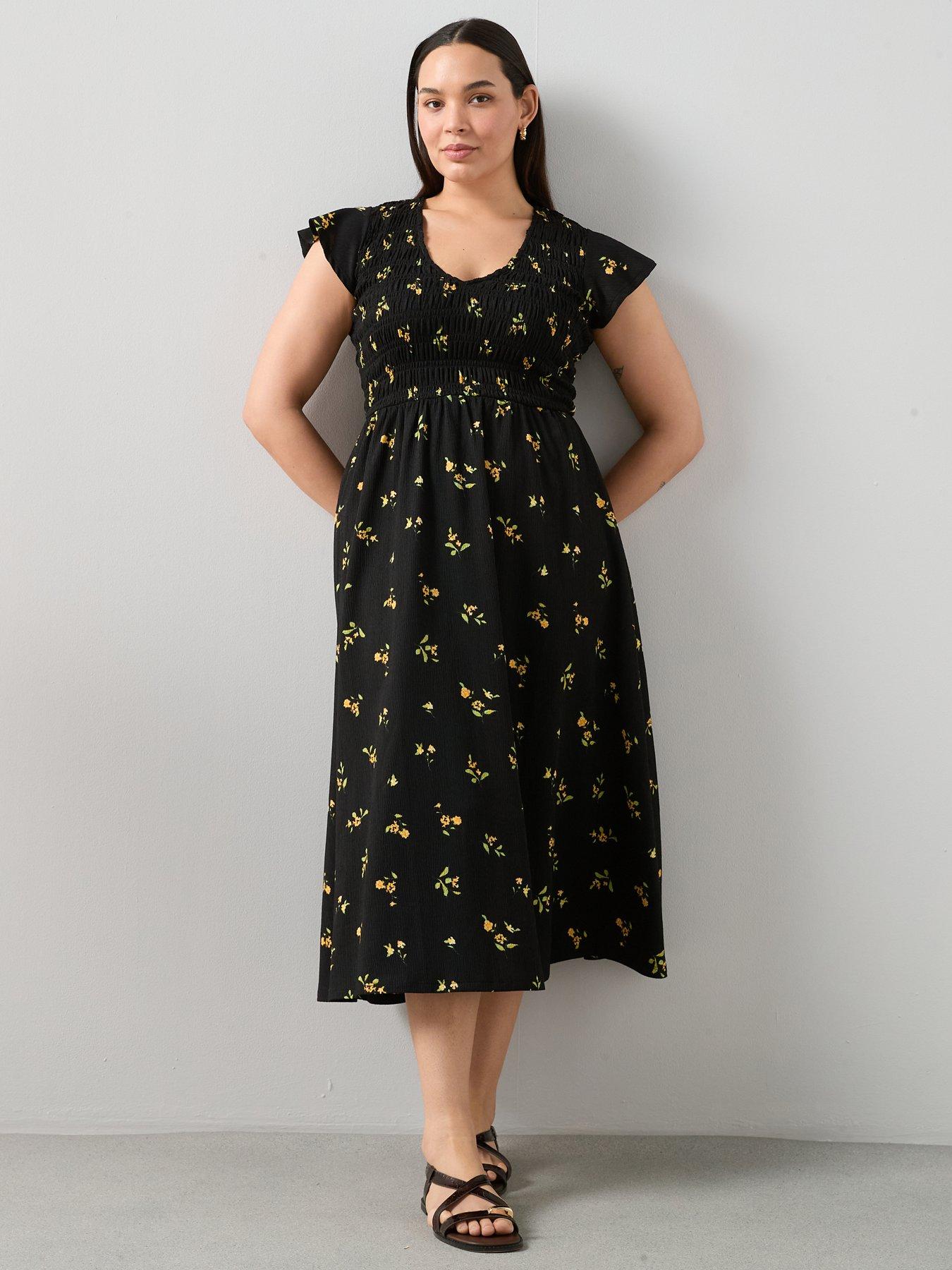 The Very Collection Curve Printed Stretch Midi Dress