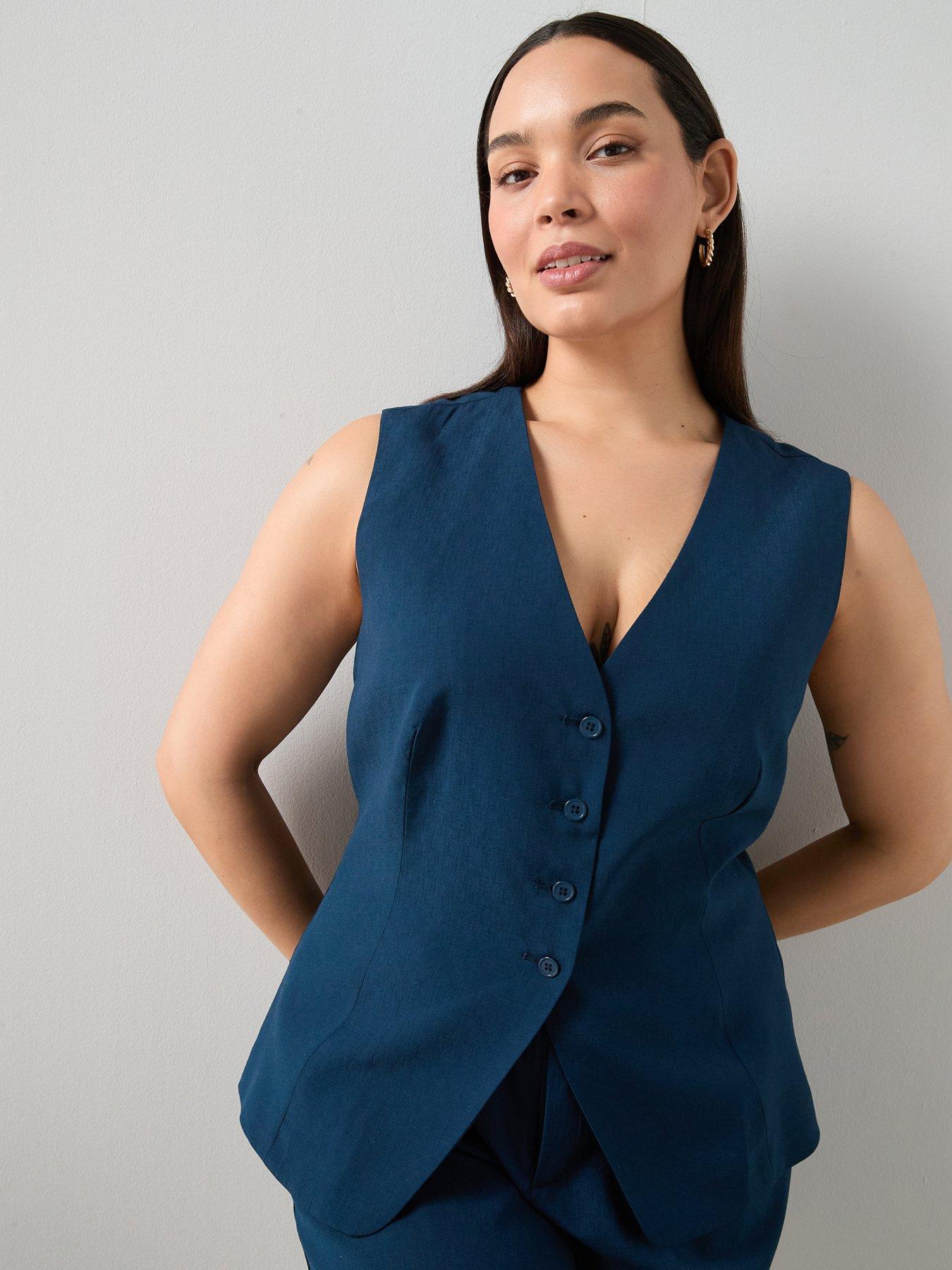 The Very Collection Curve Button Through Waistcoat Co-ord