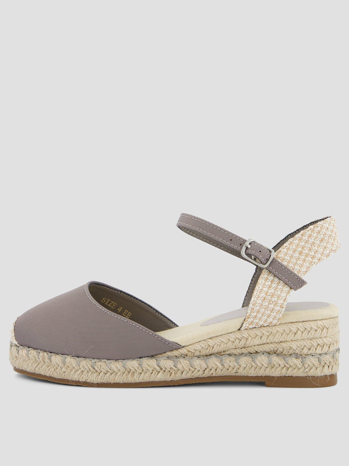 The Very Collection Wide Fit Closed Toe Wedge Shoe - Grey