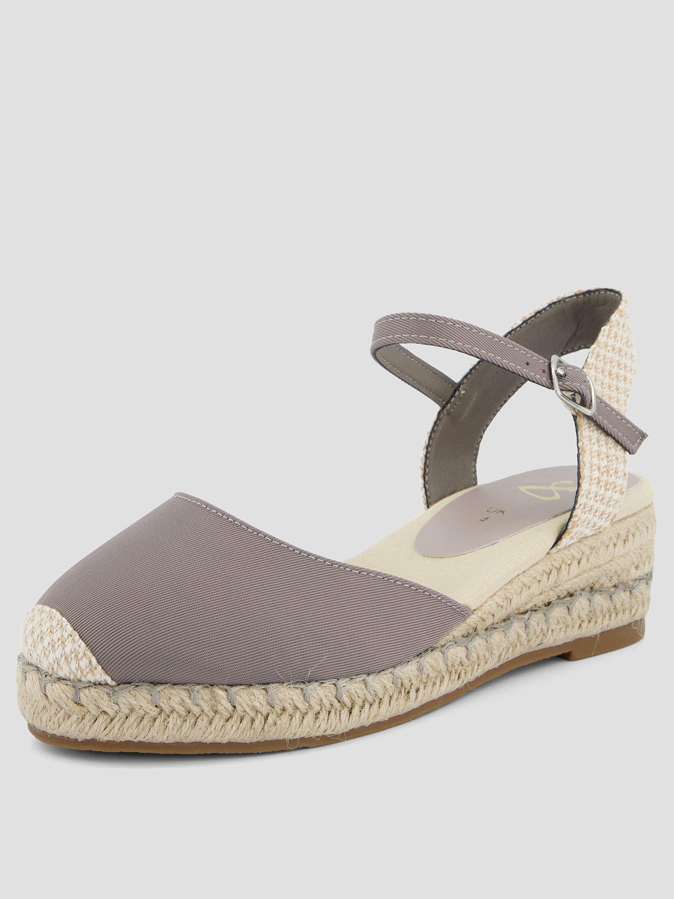 Image 2 of 7 of The Very Collection Wide Fit Closed Toe Wedge Shoe - Grey