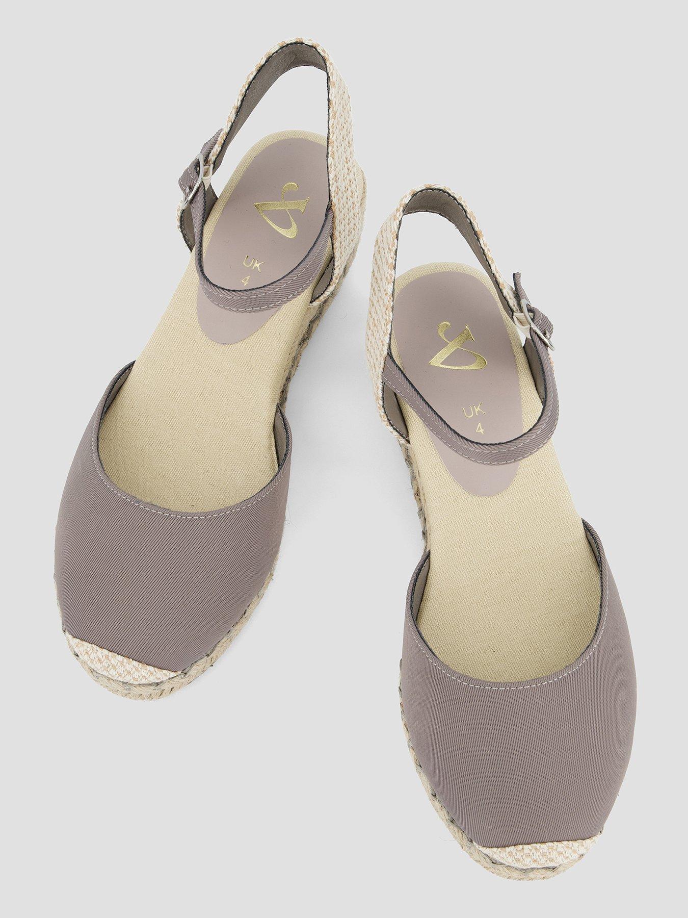 Image 3 of 7 of The Very Collection Wide Fit Closed Toe Wedge Shoe - Grey