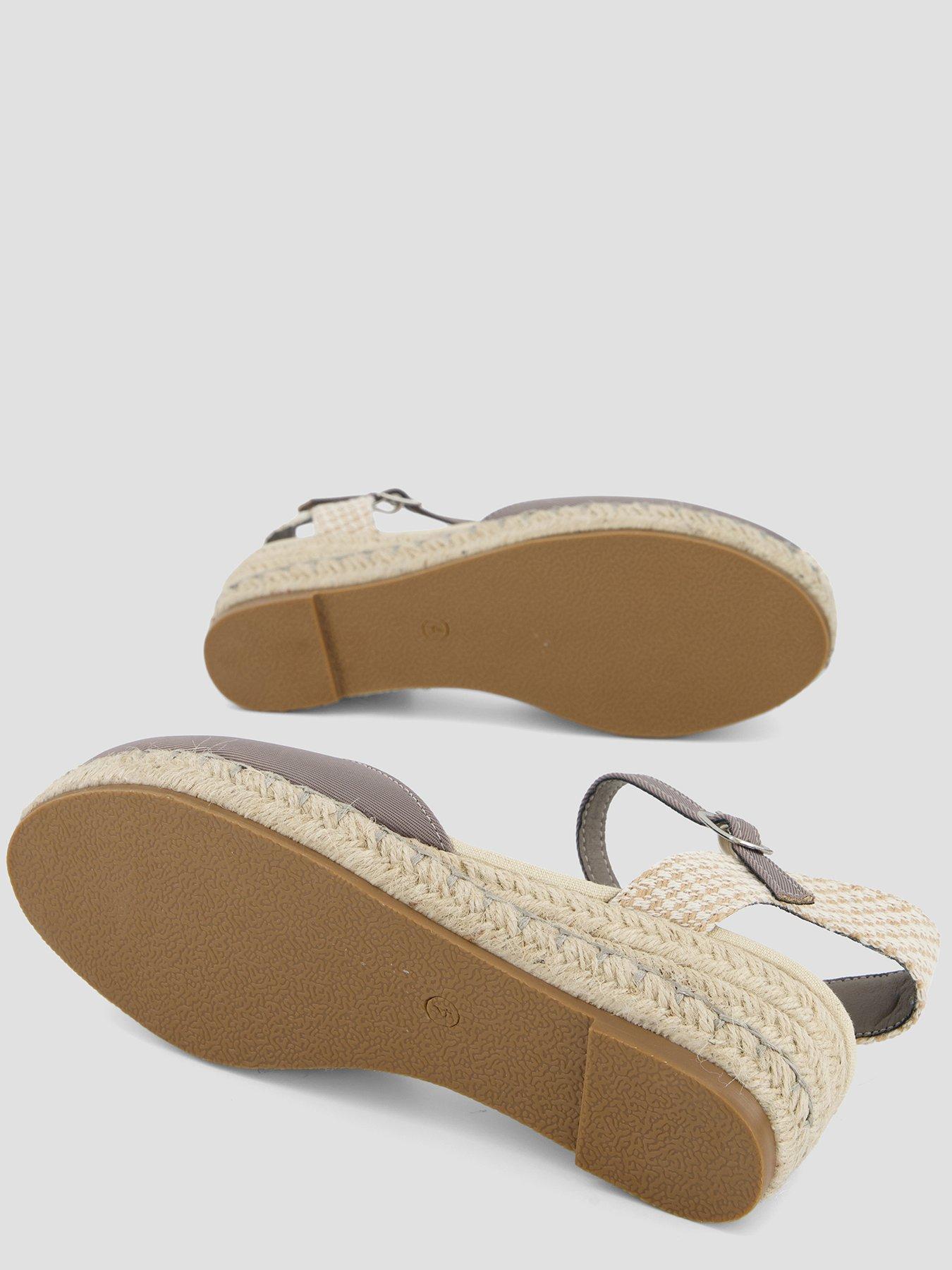 Image 4 of 7 of The Very Collection Wide Fit Closed Toe Wedge Shoe - Grey