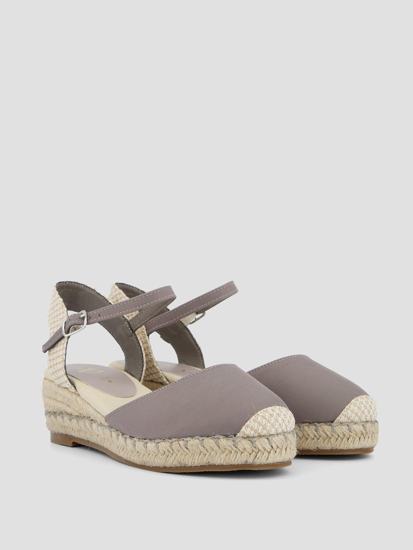 Image 6 of 7 of The Very Collection Wide Fit Closed Toe Wedge Shoe - Grey