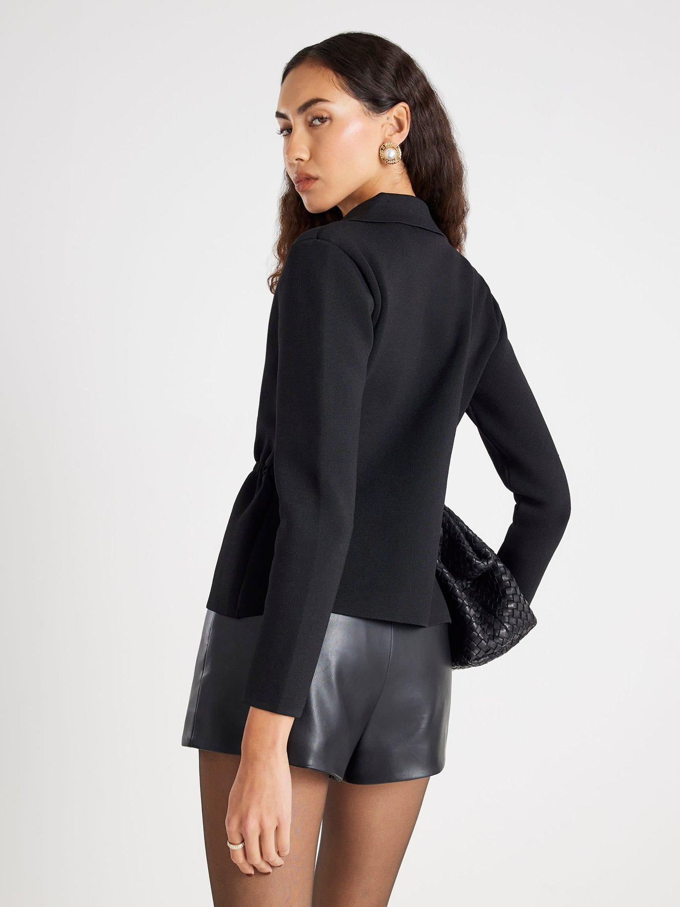 Image 2 of 4 of River Island Blazer Cardigan - Black