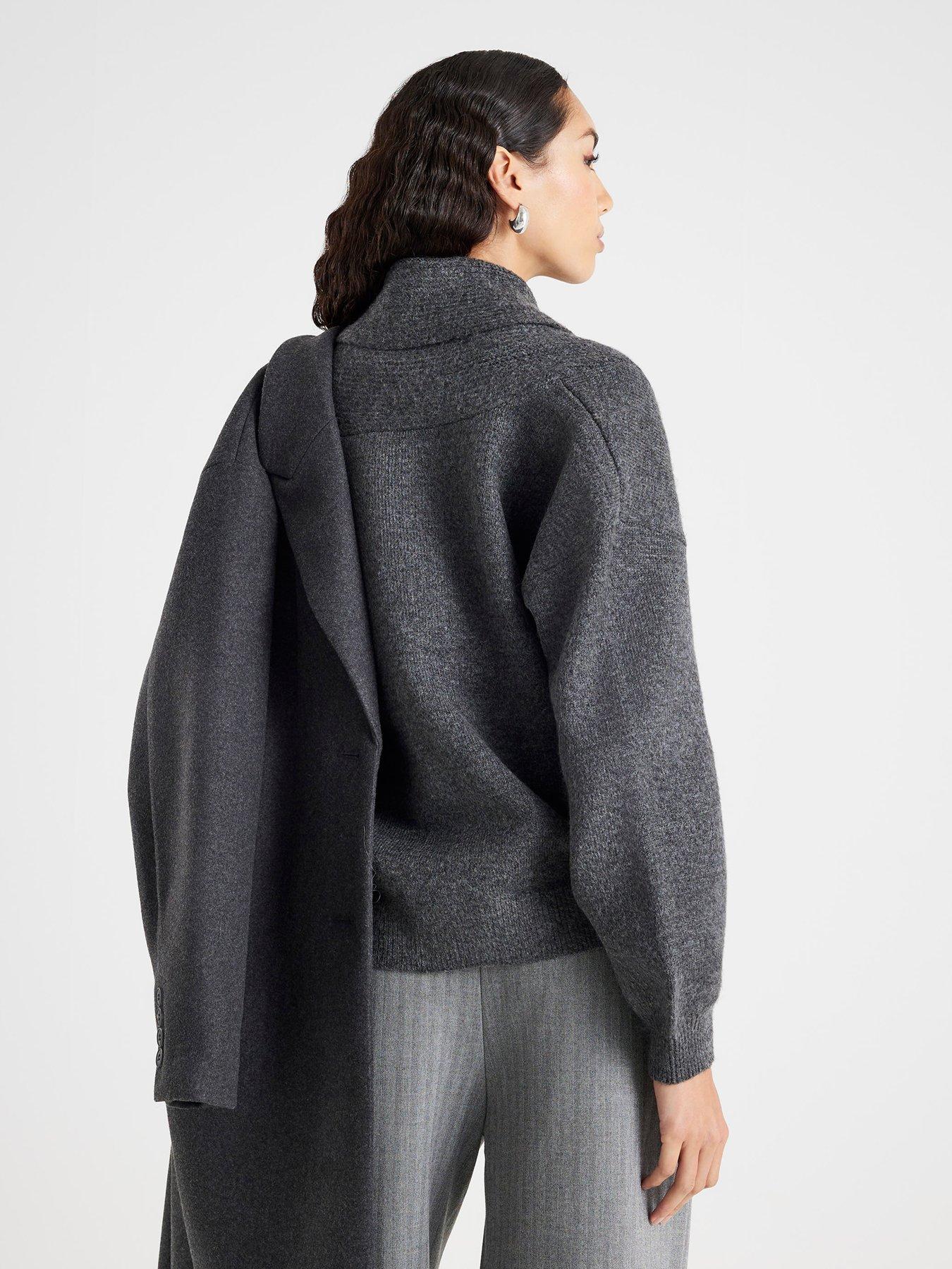  image of river-island-batwing-collar-cardigan-grey